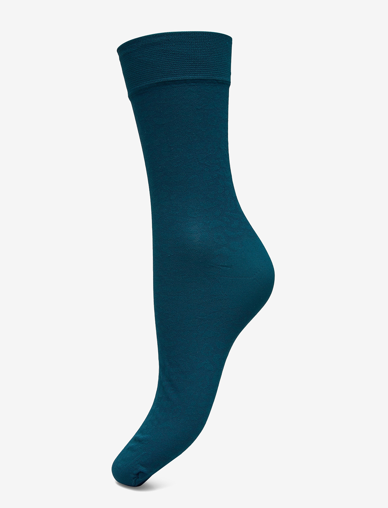 Swedish Stockings - Emma leopard sock - petroleum - 0