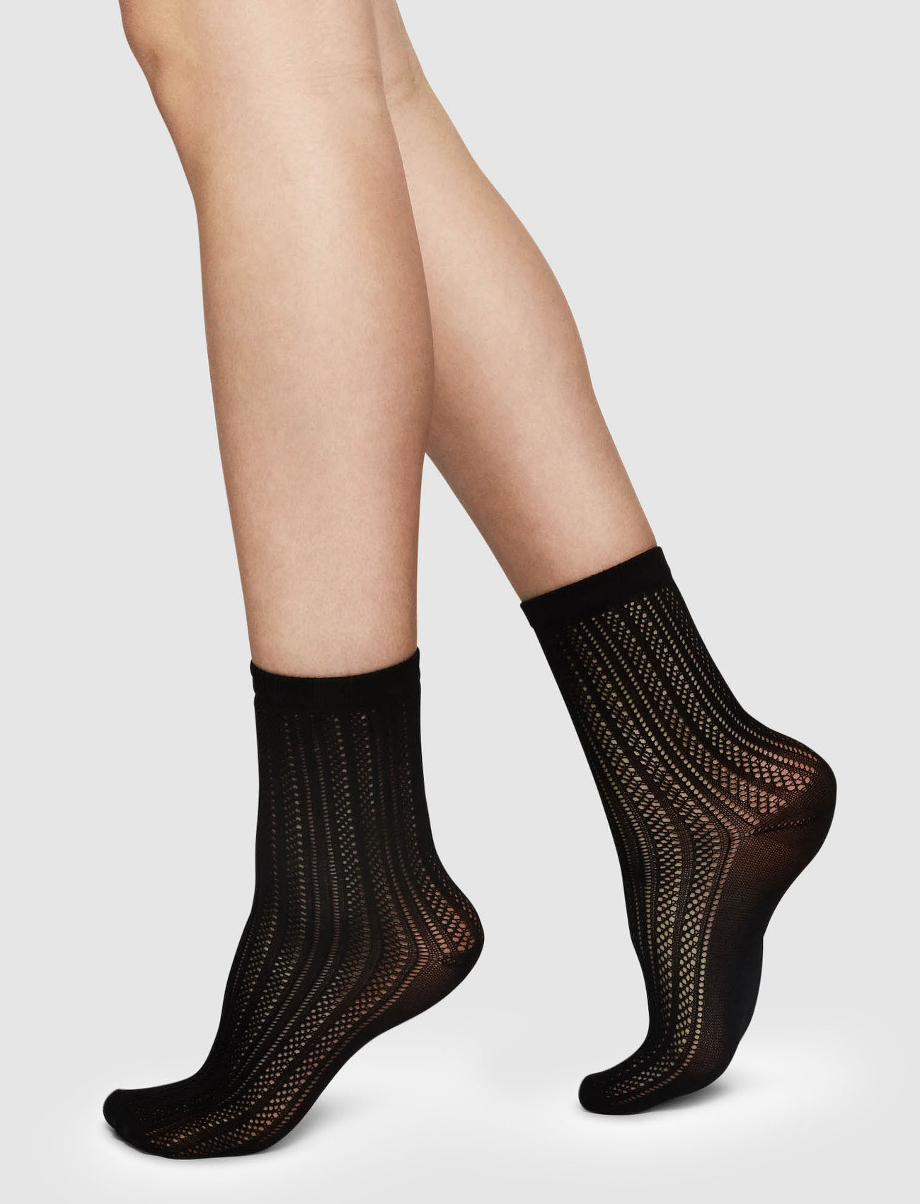 Swedish Stockings - Klara knit sock - nordic style - black - 0