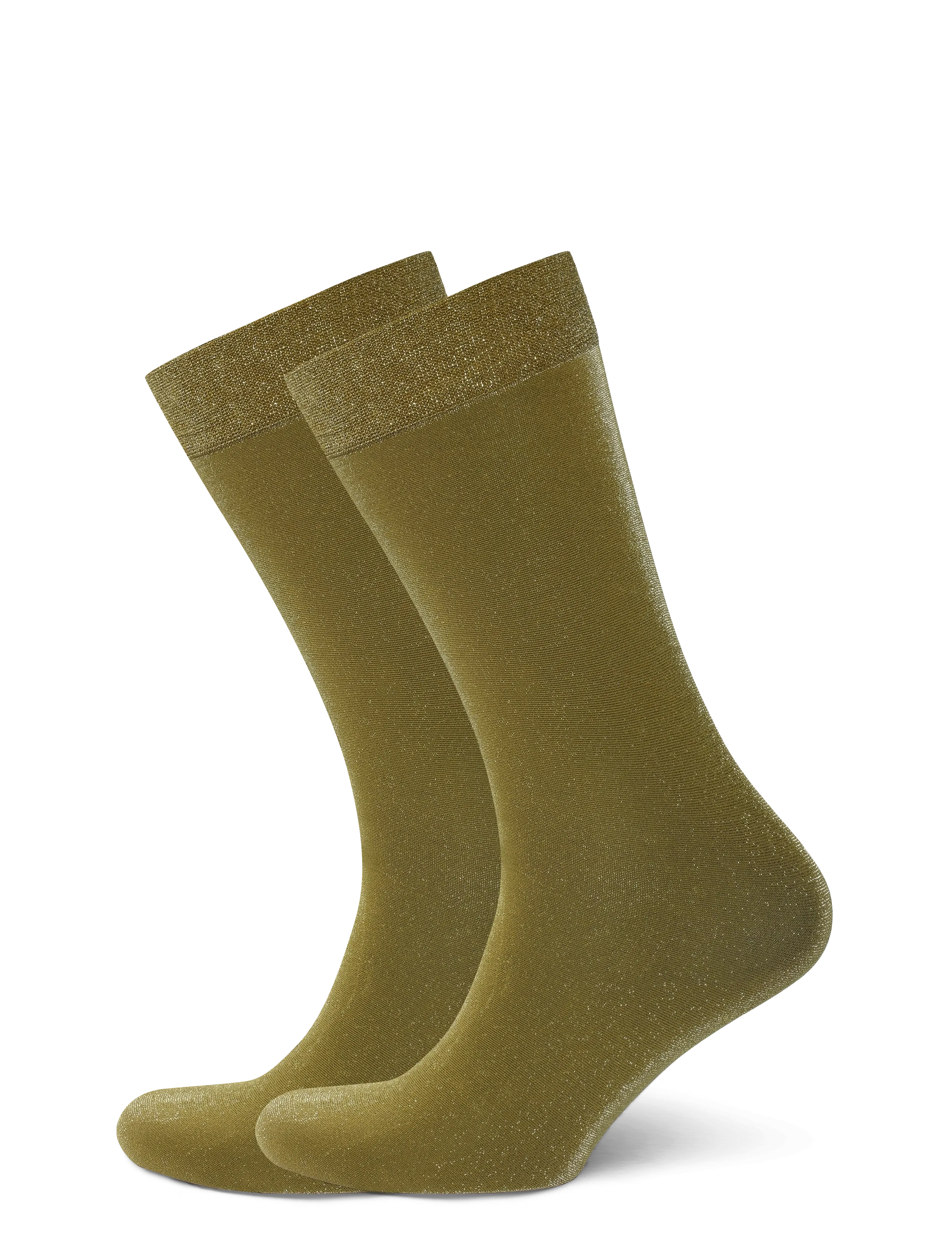Swedish Stockings Ines Shimmery Socks - Undertøj - OLIVE GREEN / khaki/green