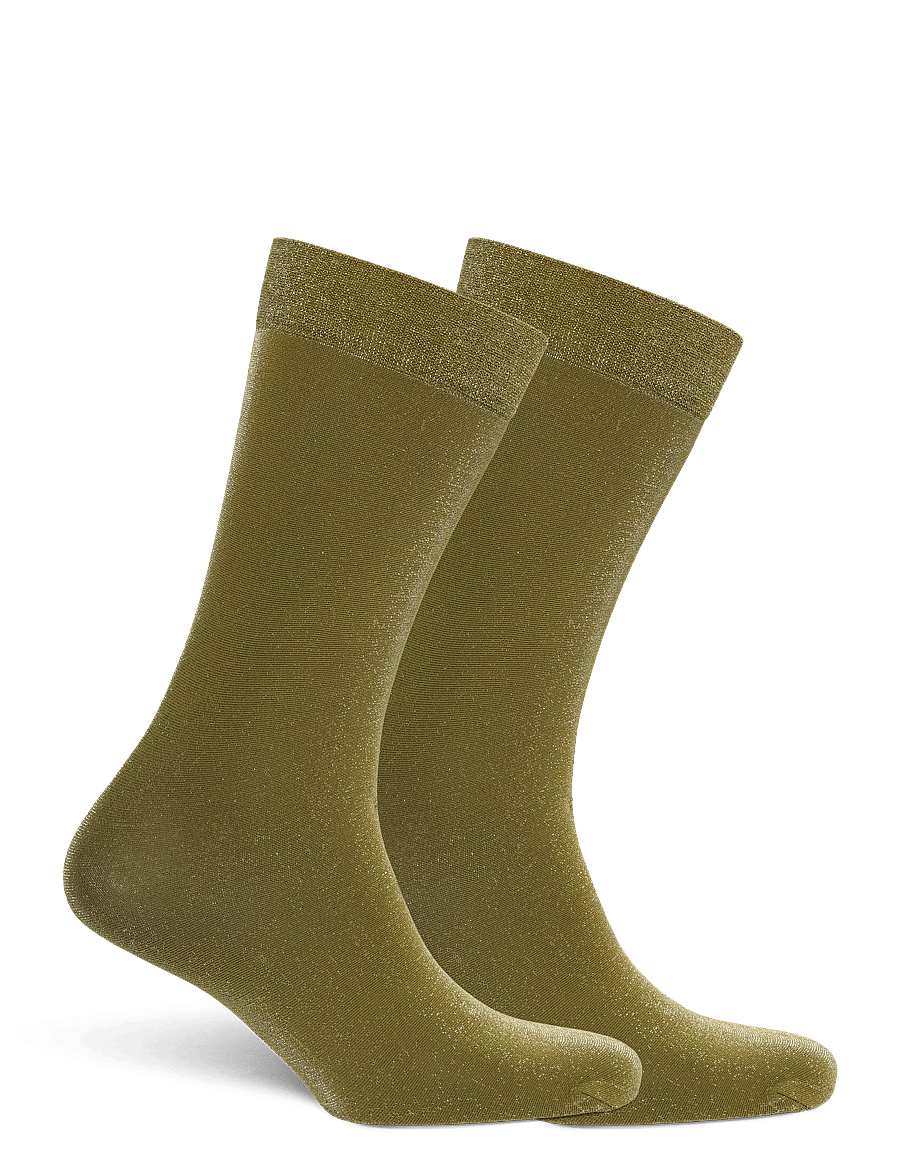 Swedish Stockings - Ines Shimmery Socks - kniestrümpfe - olive green - 1