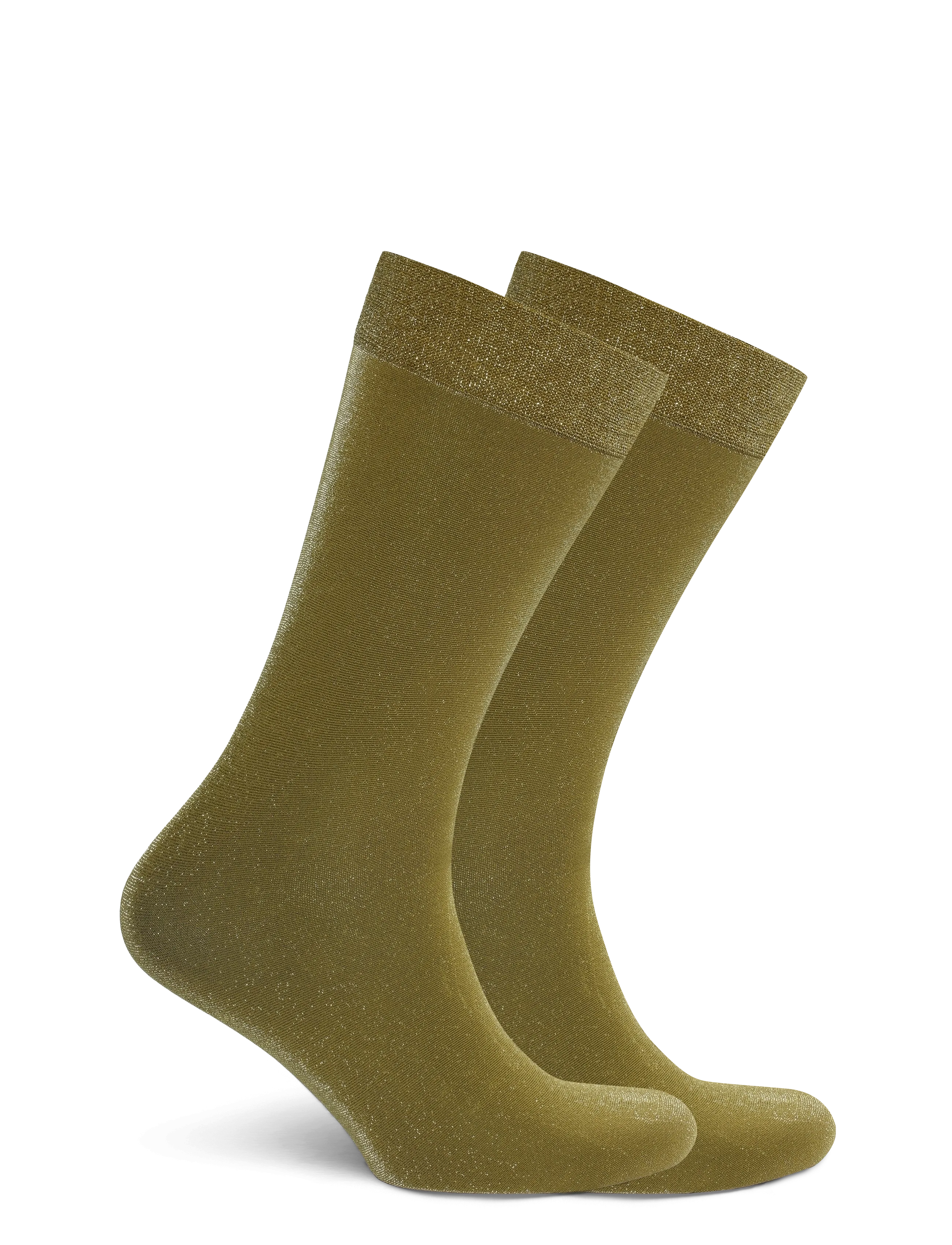 Swedish Stockings - Ines Shimmery Socks - lowest prices - olive green - 1