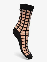 Swedish Stockings - Alicia Grid socks - laveste priser - black - 1