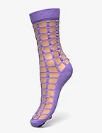 Alicia Grid socks - LAVENDER