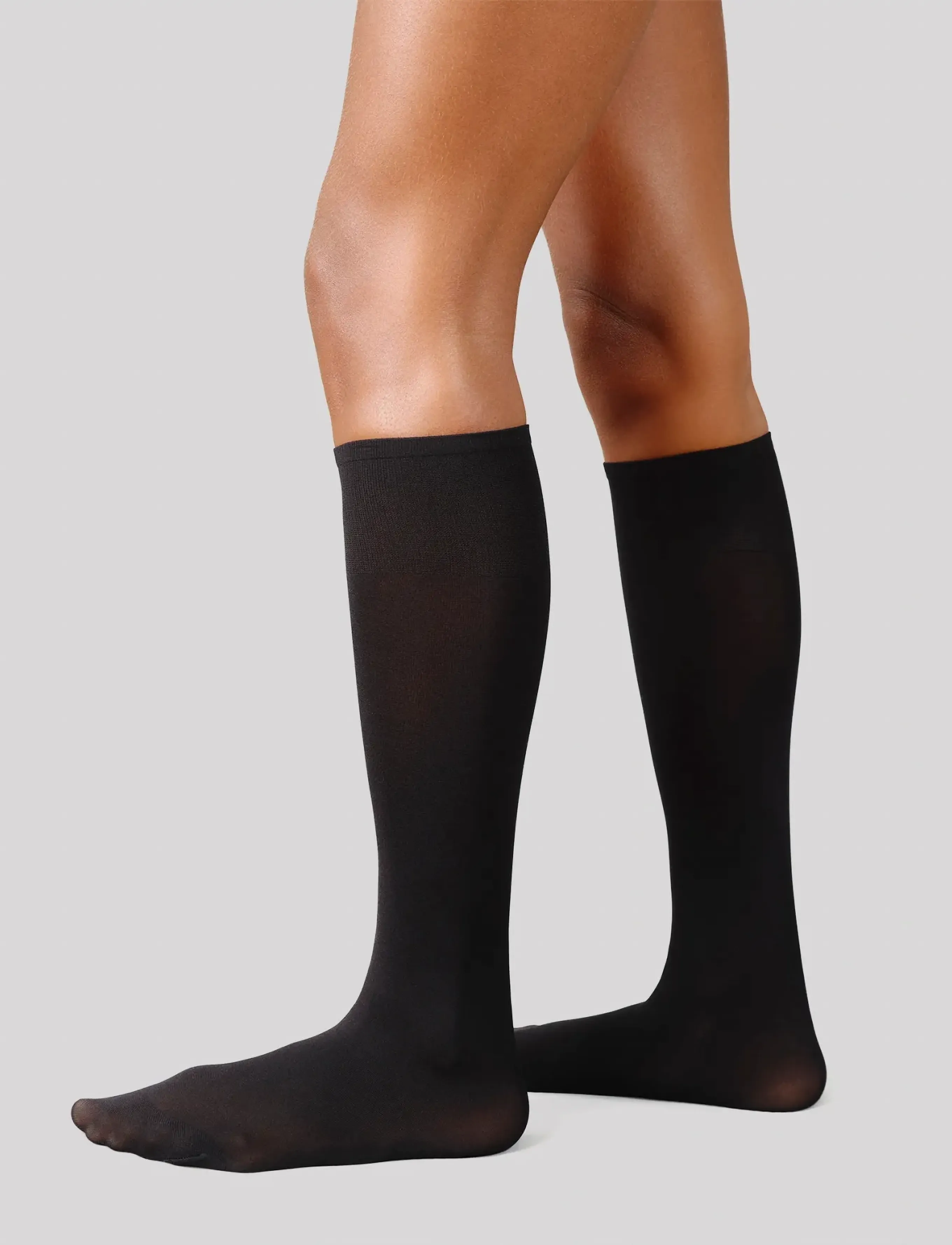 Swedish Stockings 2-Pack Olivia Premium Knee-Highs, One Size, Socks, Schwarz - Knee High Frauen