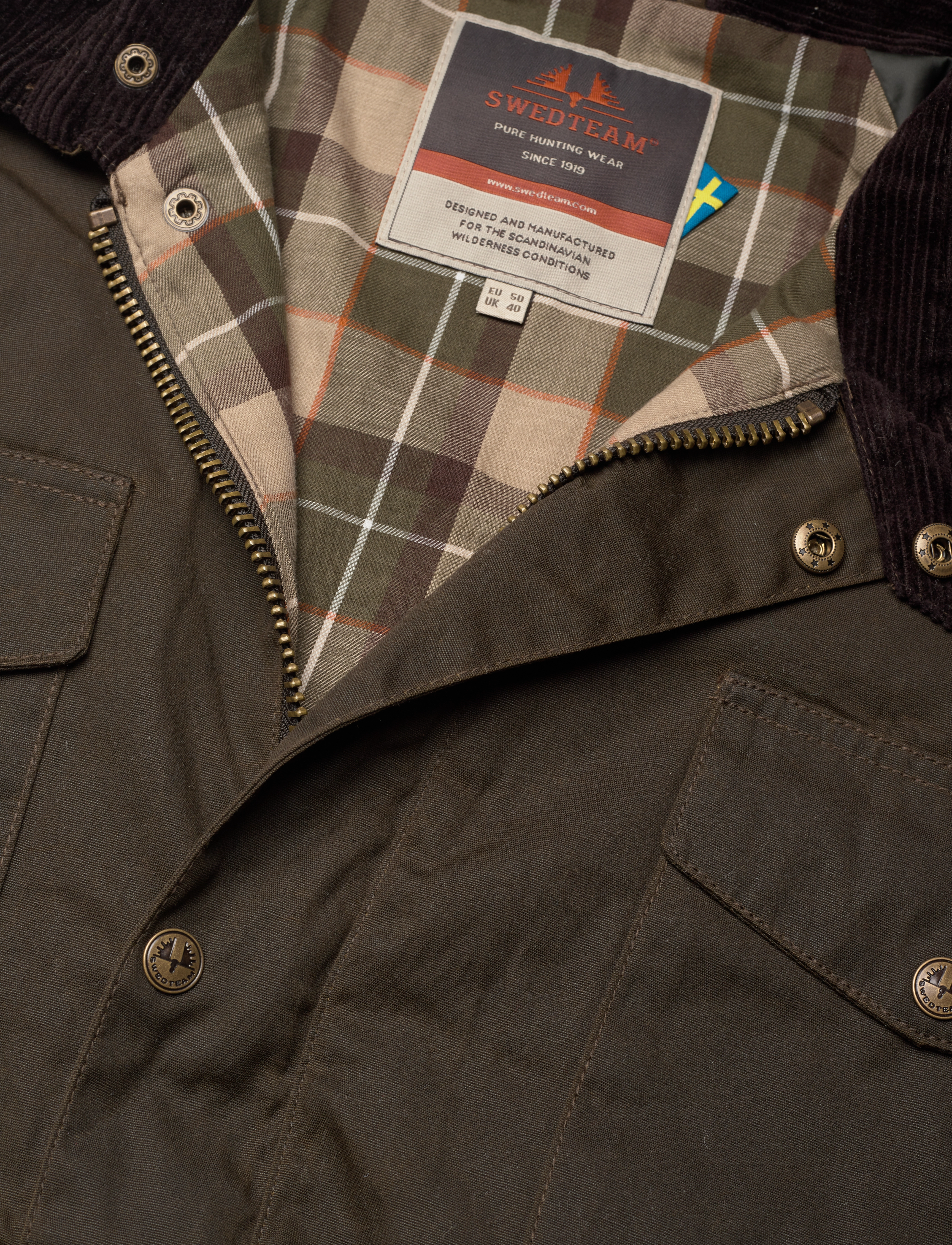 Swedteam - 1919 Waxed Hunting Jacket - utejakker - hunting green - 2