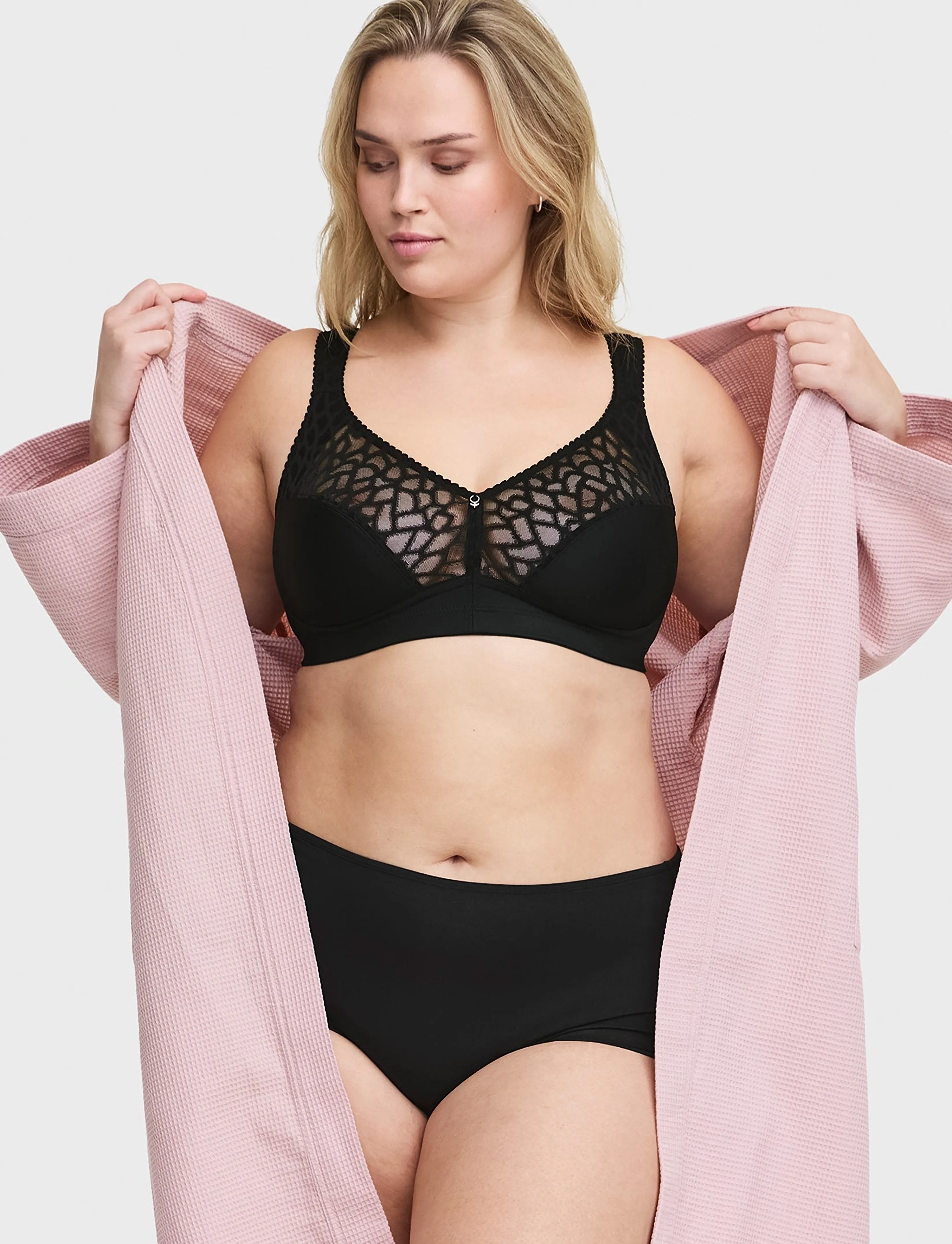 Swegmark Lovely Lilly Soft Bra, Kvinder, Blød BH, Sort, Str: 100 D