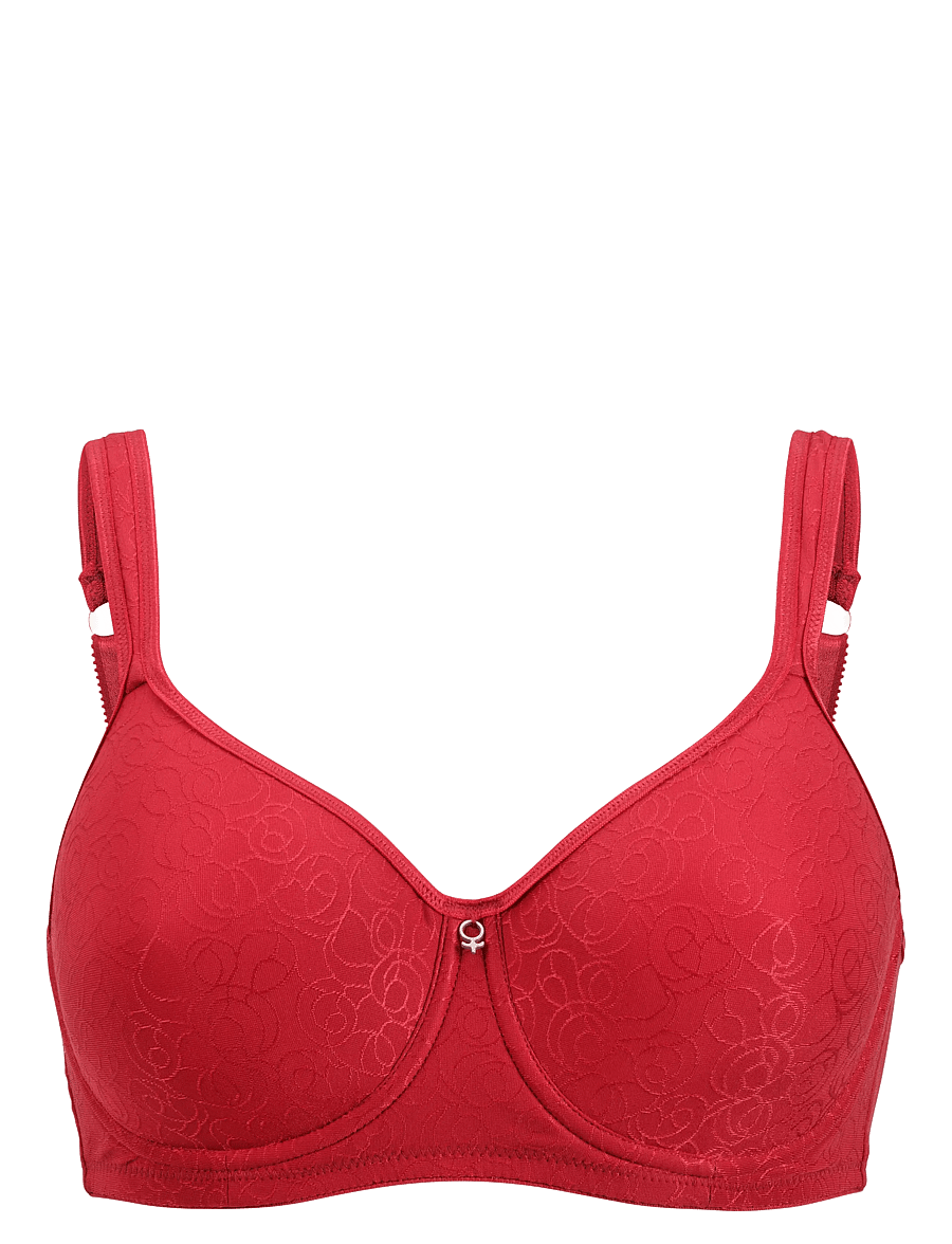 Swegmark - AGNES SHAPE WIRE BRA PADDED CUPS - push-up rinnahoidjad - dark red - 1