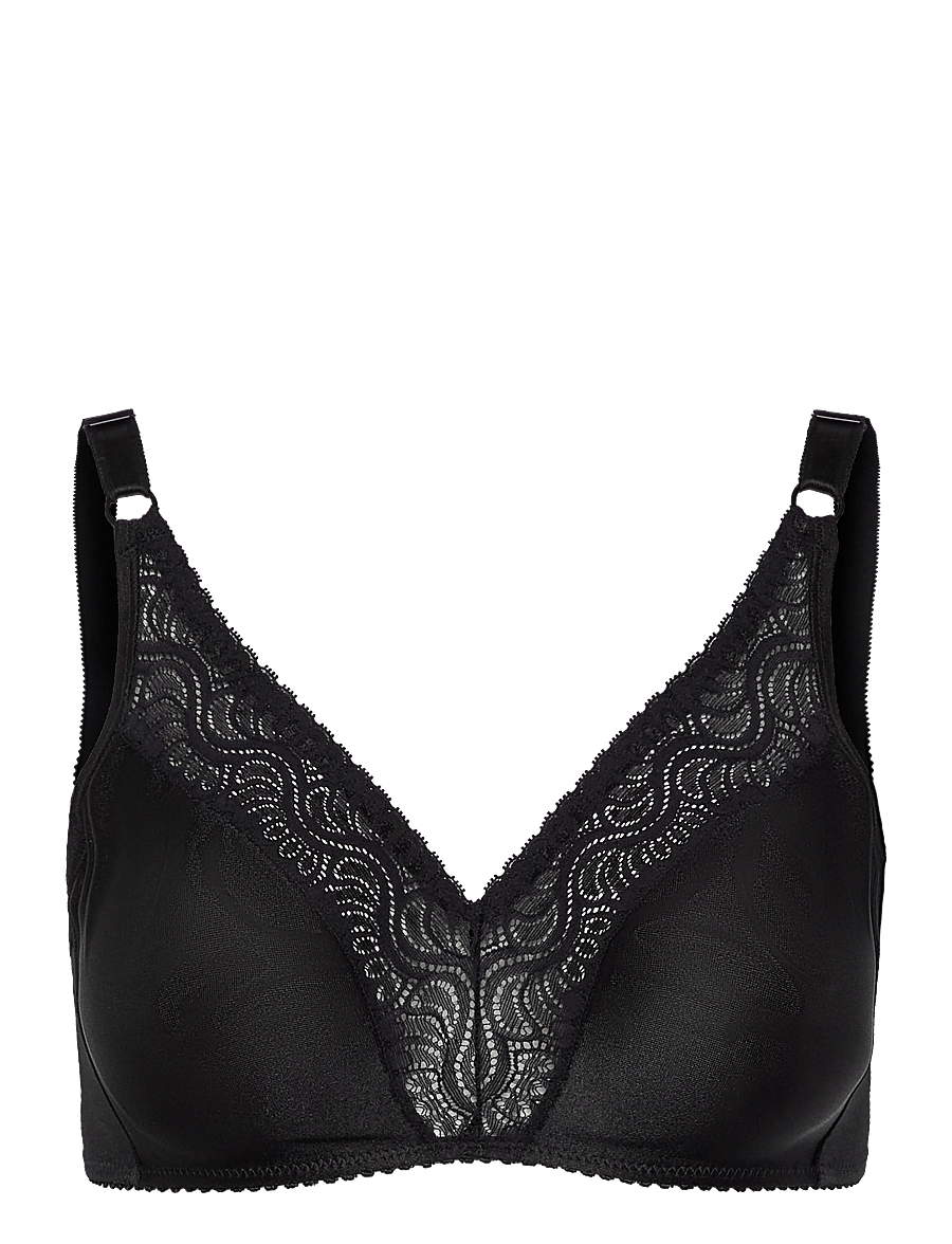 Swegmark - GLITTER SOFT BRA MOULDED - non wired bras - black - 1