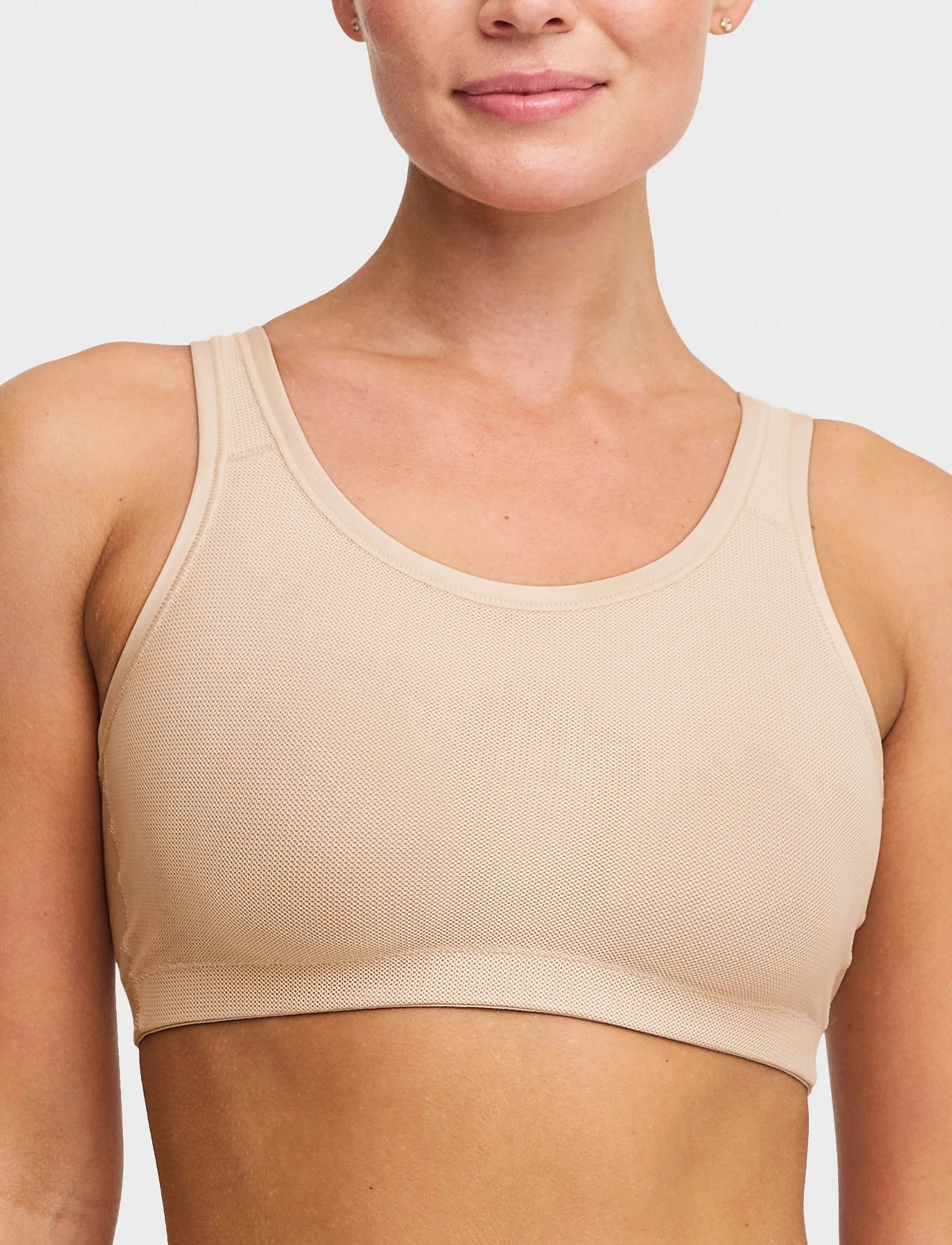 Swegmark Core Sports Bra Moulded Cups, XL, Beige, Sport Clothing > Sport Bras - All, Dame