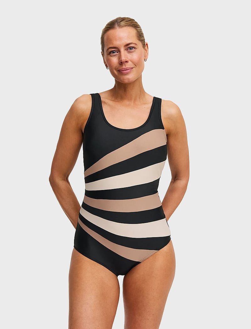 Swegmark - ACTION SWIMSUIT - badedragter - black/nougat/beige - 0