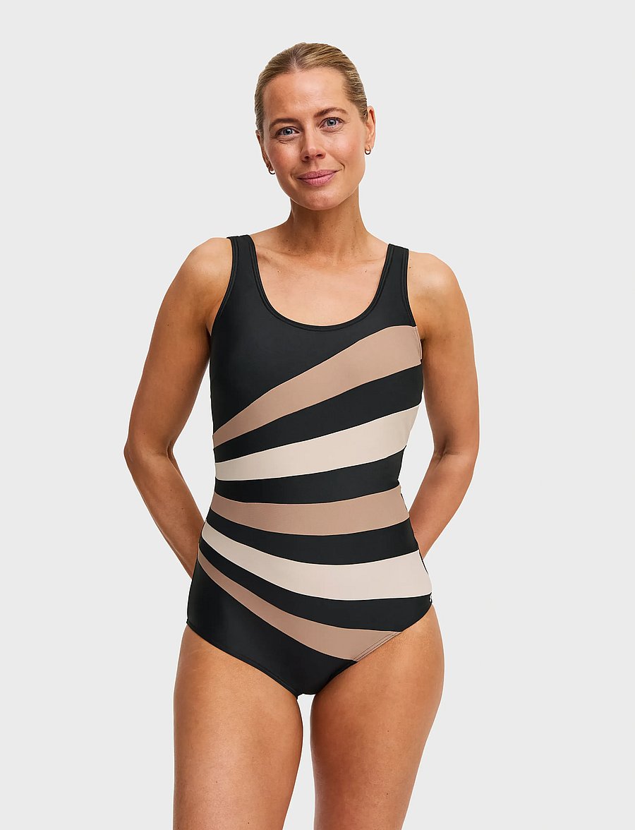 Swegmark - ACTION SWIMSUIT - badeanzüge - black/nougat/beige - 0