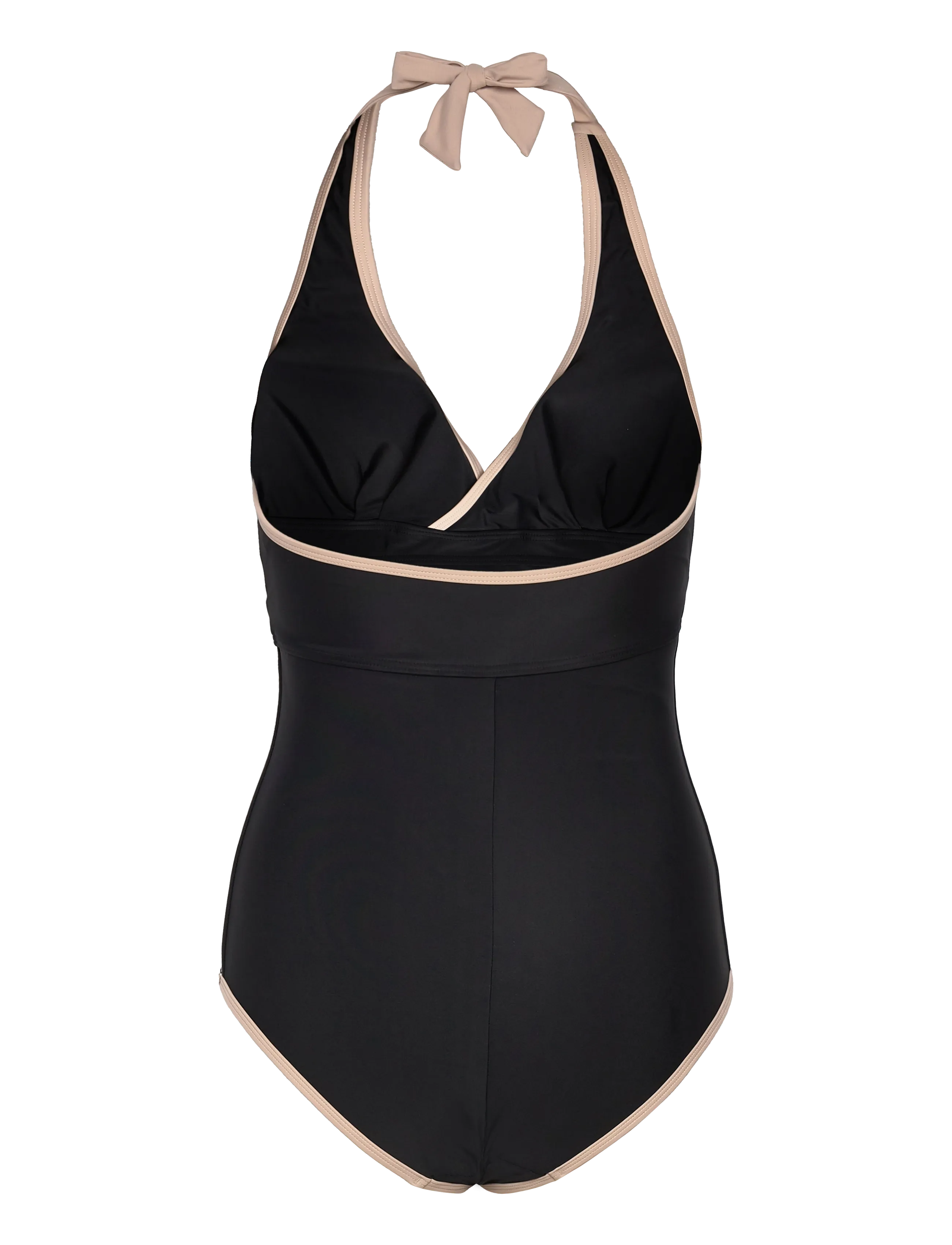 Swegmark - HAITI HALTERNECK SWIMSUIT - baddräkter - black/beige - 2