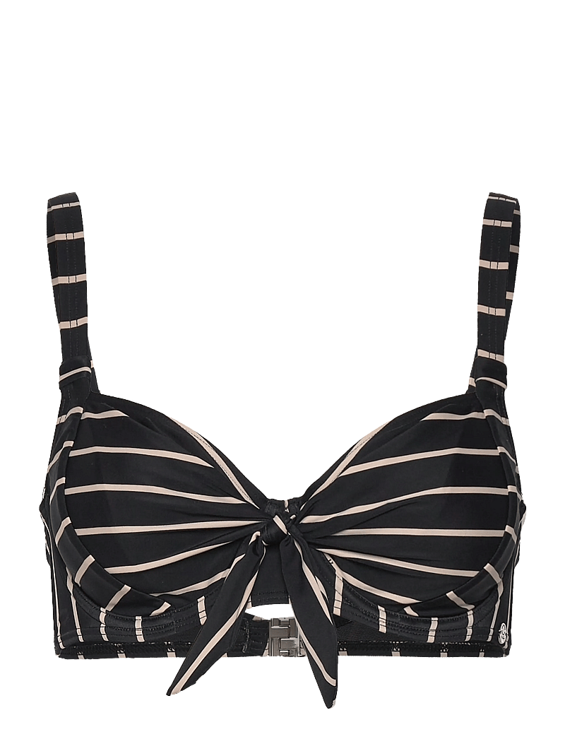 Swegmark - BAHAMAS BIKINI WIRE BRA - stanik z fiszbinami bikini - black/beige stripe - 1