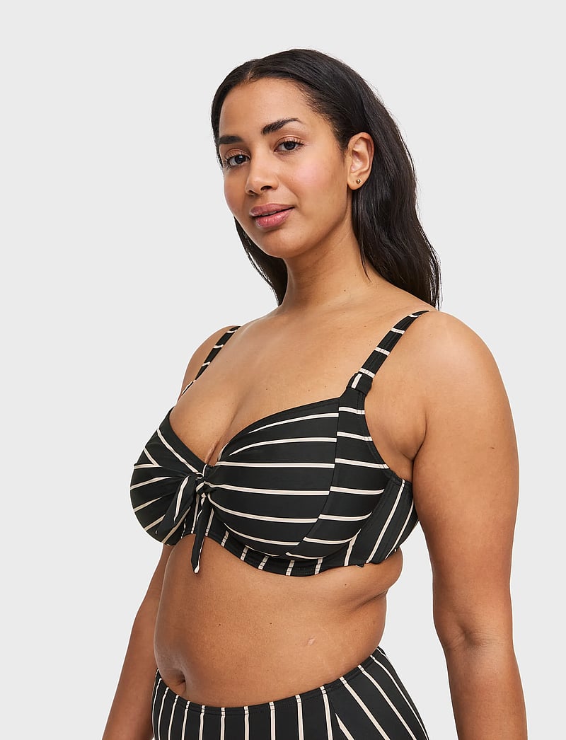 Swegmark - BAHAMAS BIKINI WIRE BRA - stanik z fiszbinami bikini - black/beige stripe - 3