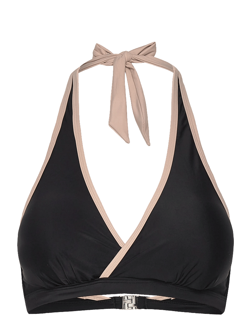 Swegmark - MAUI HALTERNECK BIKINI BRA - dreieck-bikini-oberteile - black/beige - 1