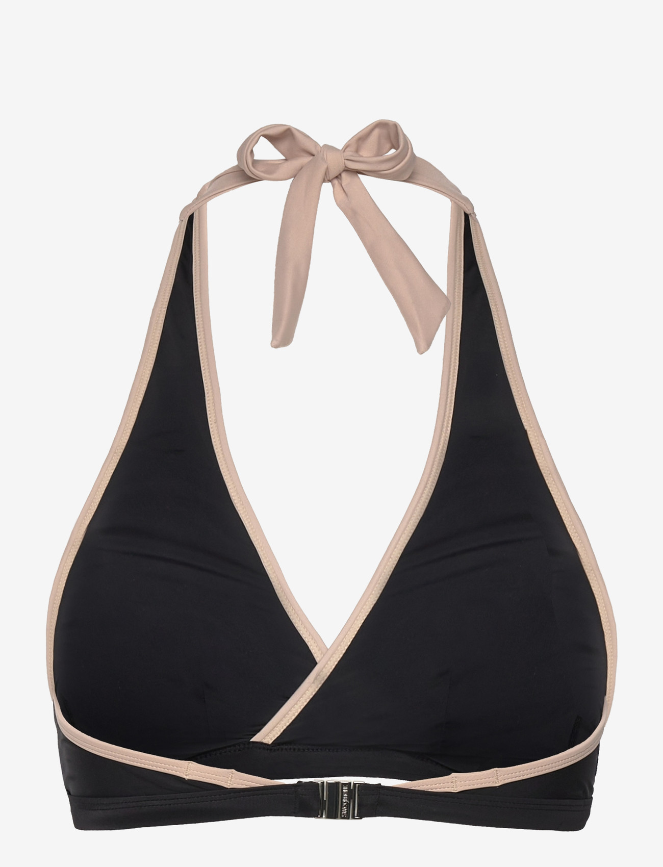 Swegmark - MAUI HALTERNECK BIKINI BRA - dreieck-bikini-oberteile - black/beige - 2
