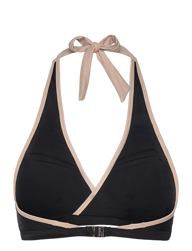 Swegmark - MAUI HALTERNECK BIKINI BRA - dreieck-bikini-oberteile - black/beige - 2