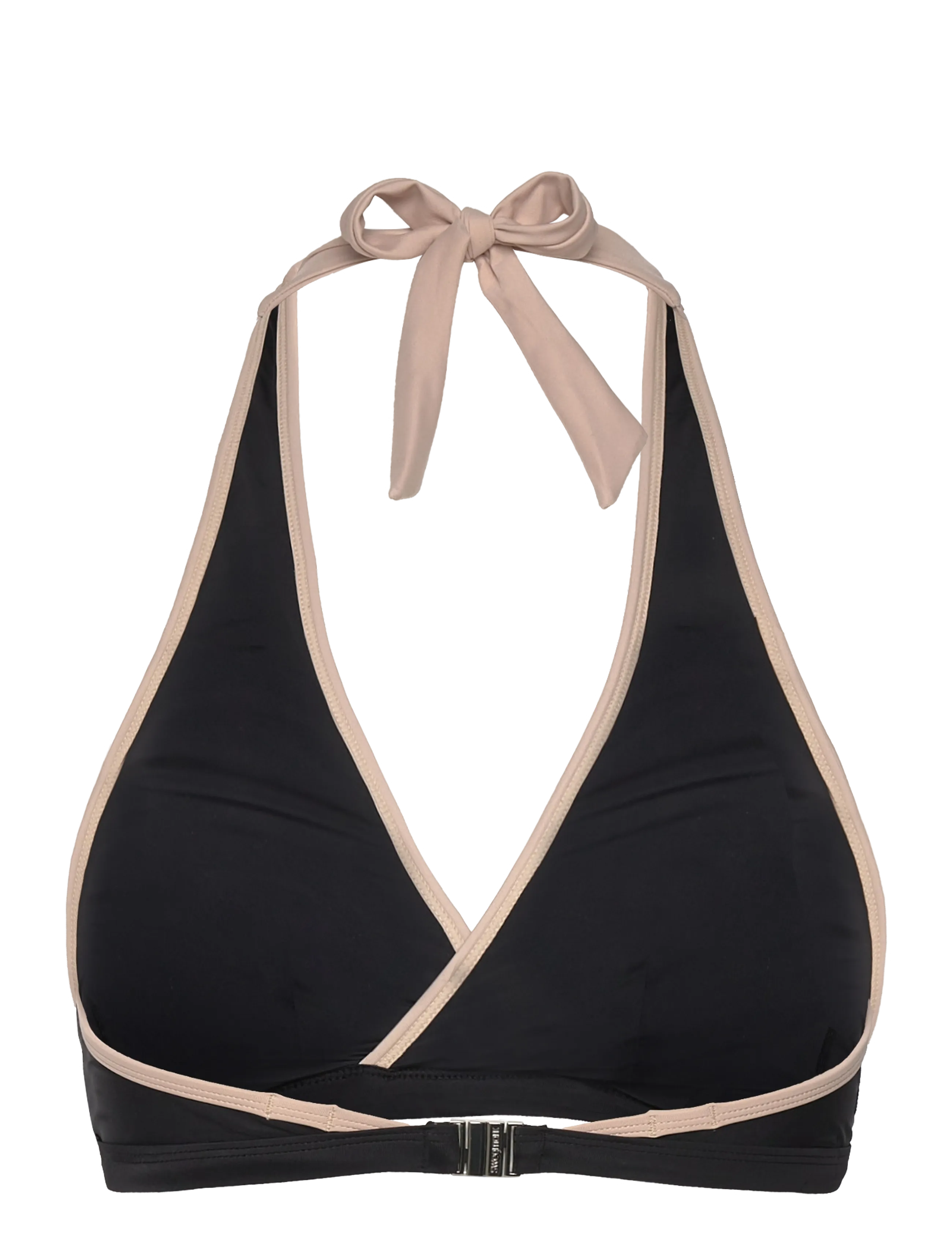 Swegmark - MAUI HALTERNECK BIKINI BRA - dreieck-bikini-oberteile - black/beige - 2