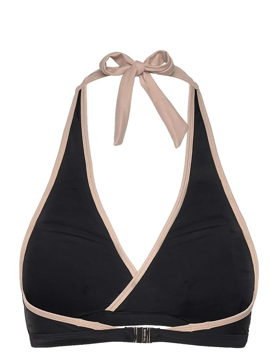 Swegmark - MAUI HALTERNECK BIKINI BRA - dreieck-bikini-oberteile - black/beige - 2
