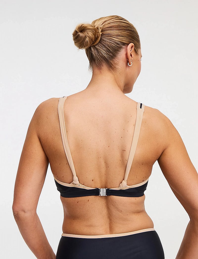 Swegmark - MAUI HALTERNECK BIKINI BRA - dreieck-bikini-oberteile - black/beige - 5