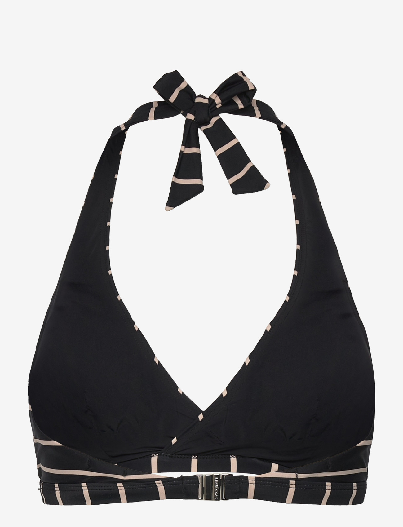 Swegmark - MAUI HALTERNECK BIKINI BRA - dreieck-bikini-oberteile - black/beige stripe - 2