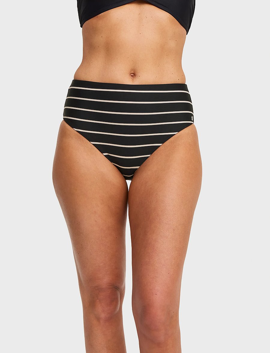 Swegmark - CUBA BIKINI BRIEFS - bikinio kelnaitės - black/beige stripe - 0
