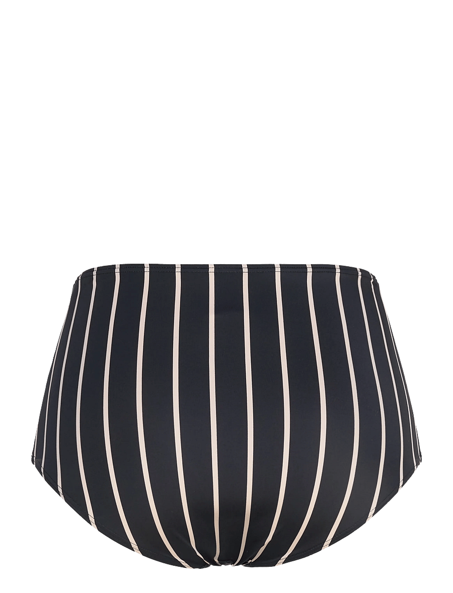 Swegmark - PORTOFINO HIGH WAIST BIKINI BRIEFS - bikini-slips - black/beige stripe - 2