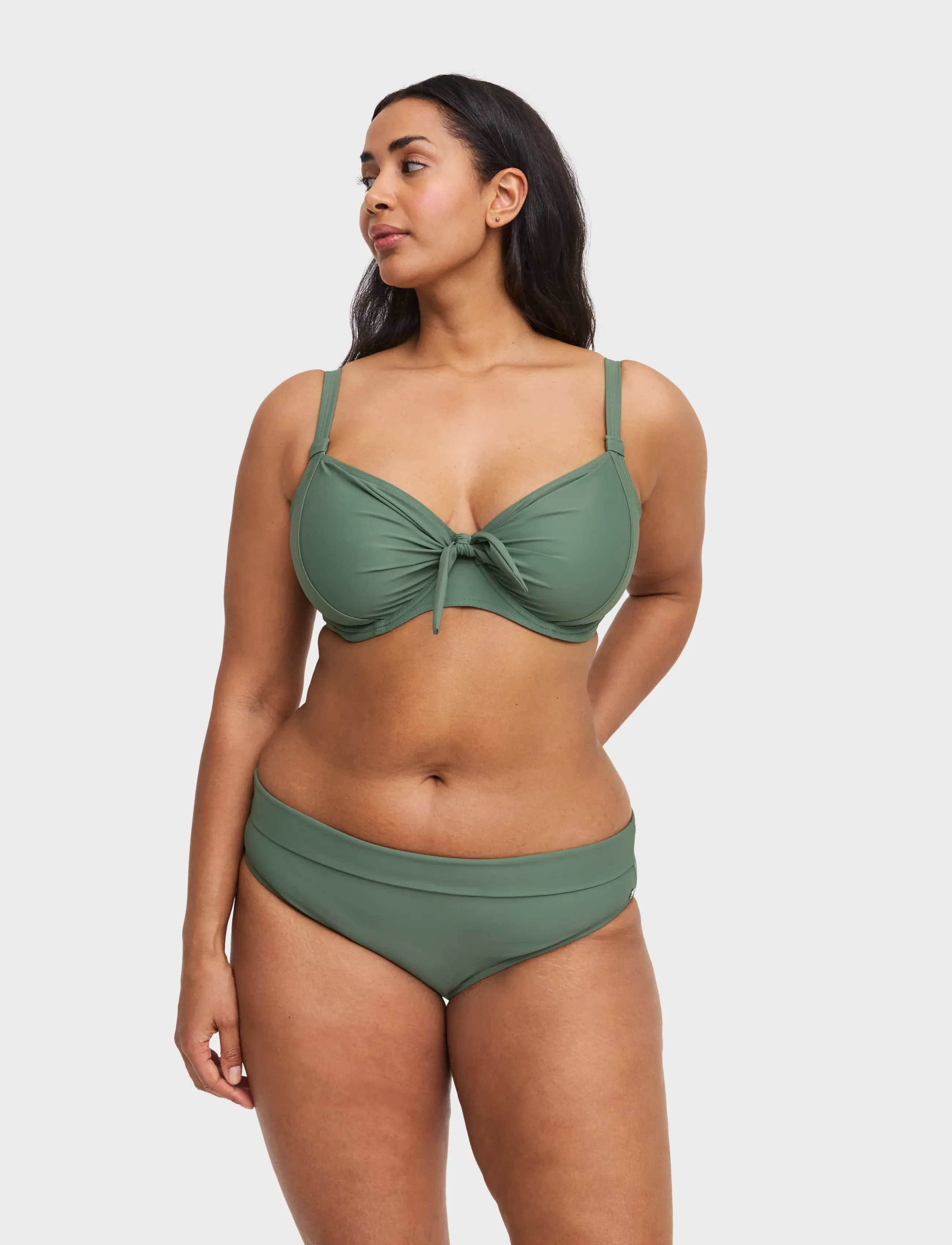 Swegmark Sicily Excellent Folded Bikini Briefs, Kvinder, Foldet Bikinibuks, Kakigrøn, Str: 48 x 48