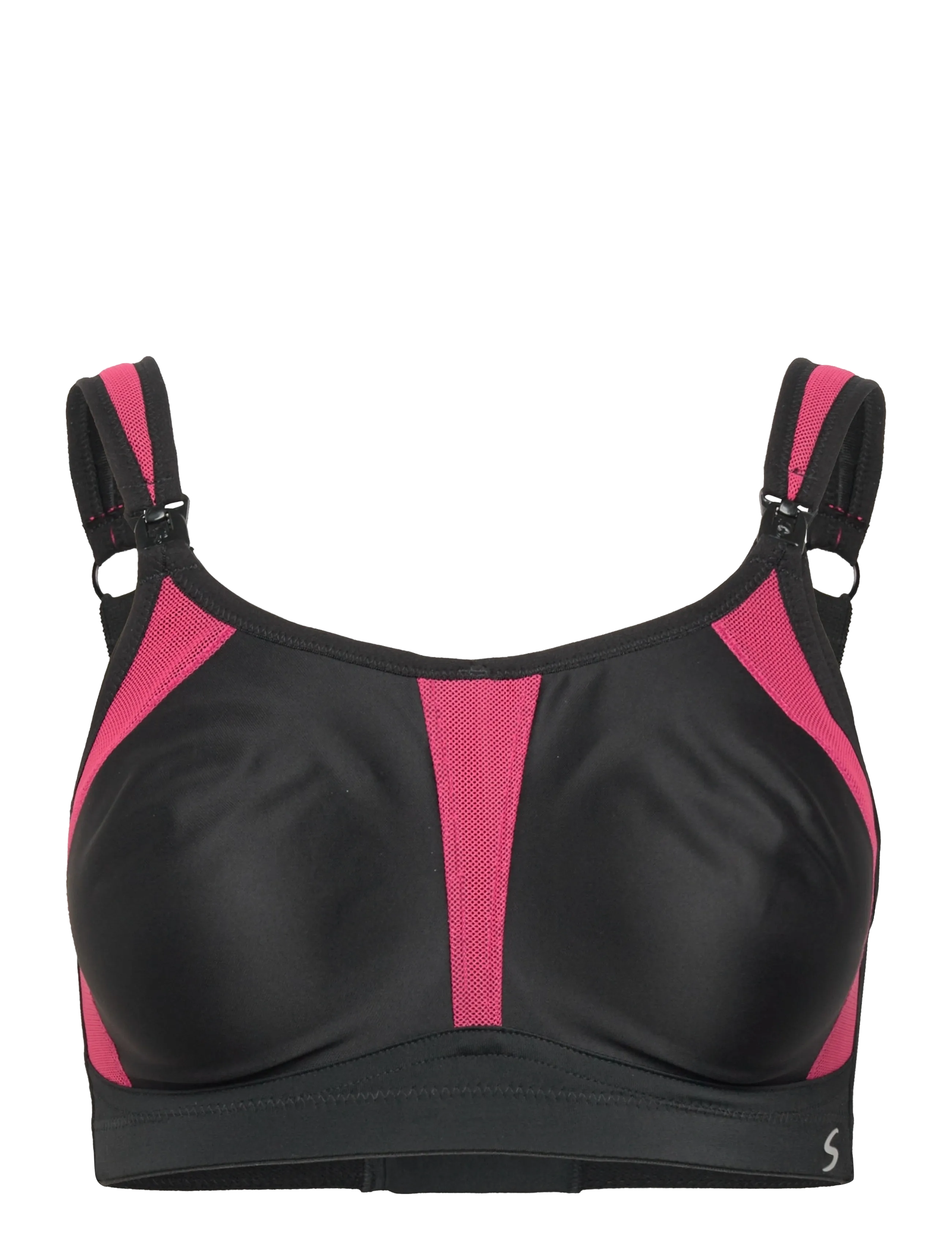 Swegmark Nursing Sports bra Moulded cups - Mammakläder - BLACK/RASPBERRY / black