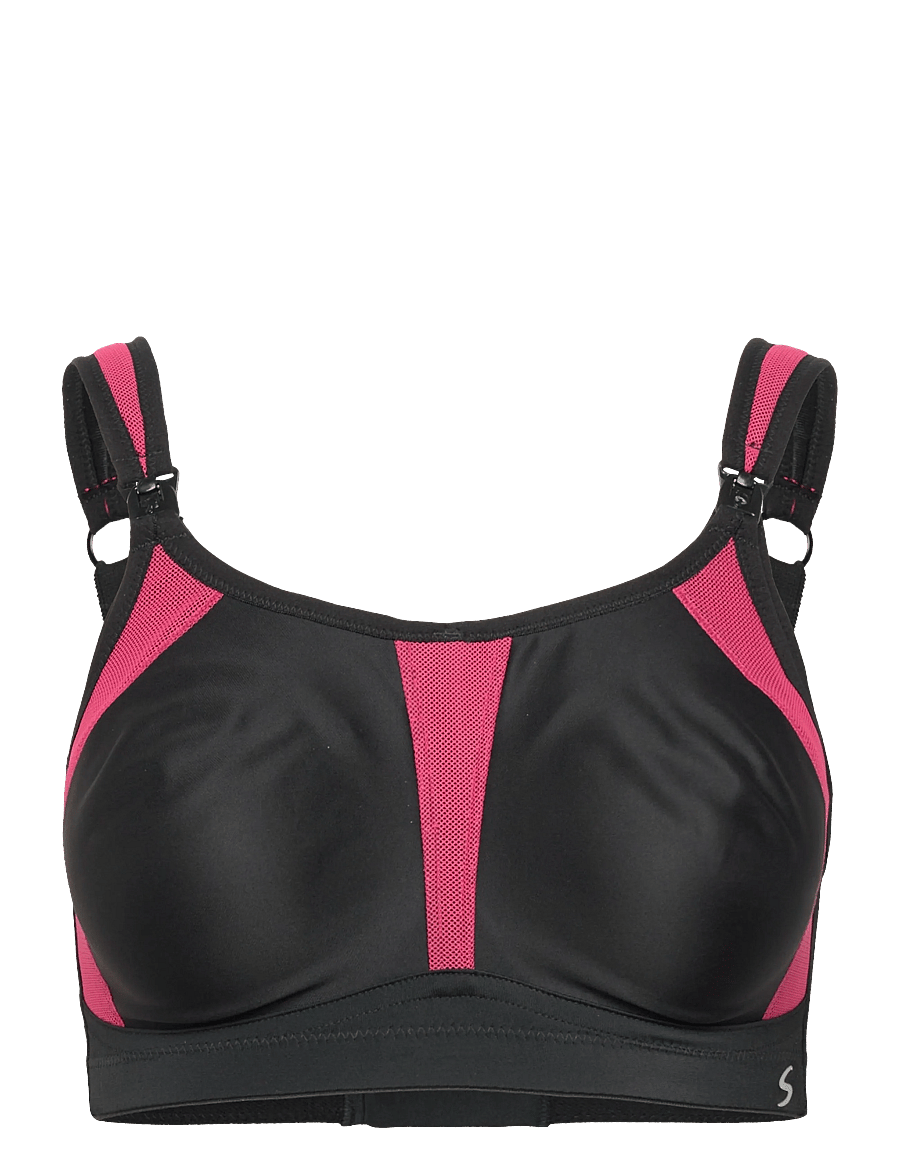 Swegmark - Nursing Sports bra Moulded cups - unterwäsche - black/raspberry - 0