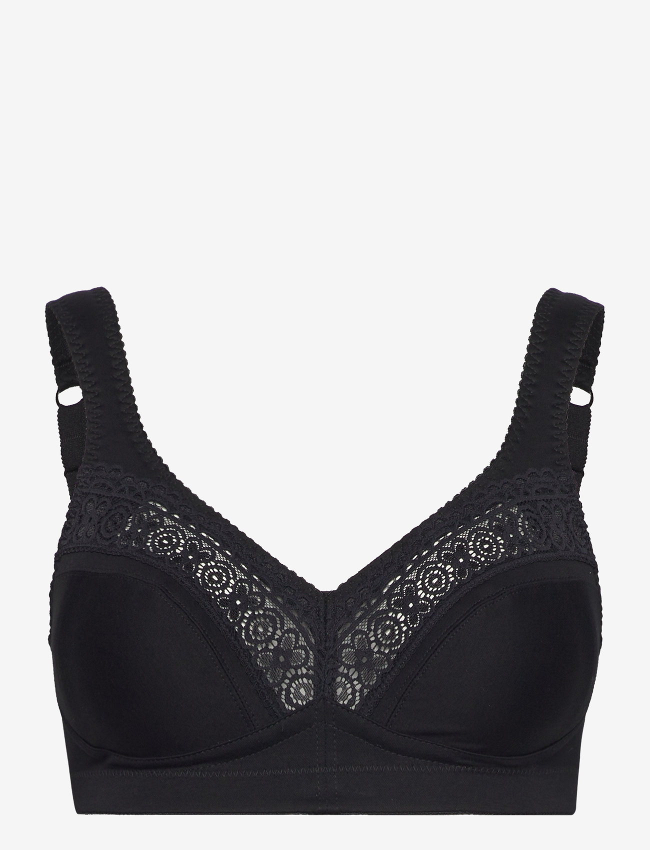 Swegmark - Cotton Star soft bra Black - kaarituettomat rintaliivit - black - 1
