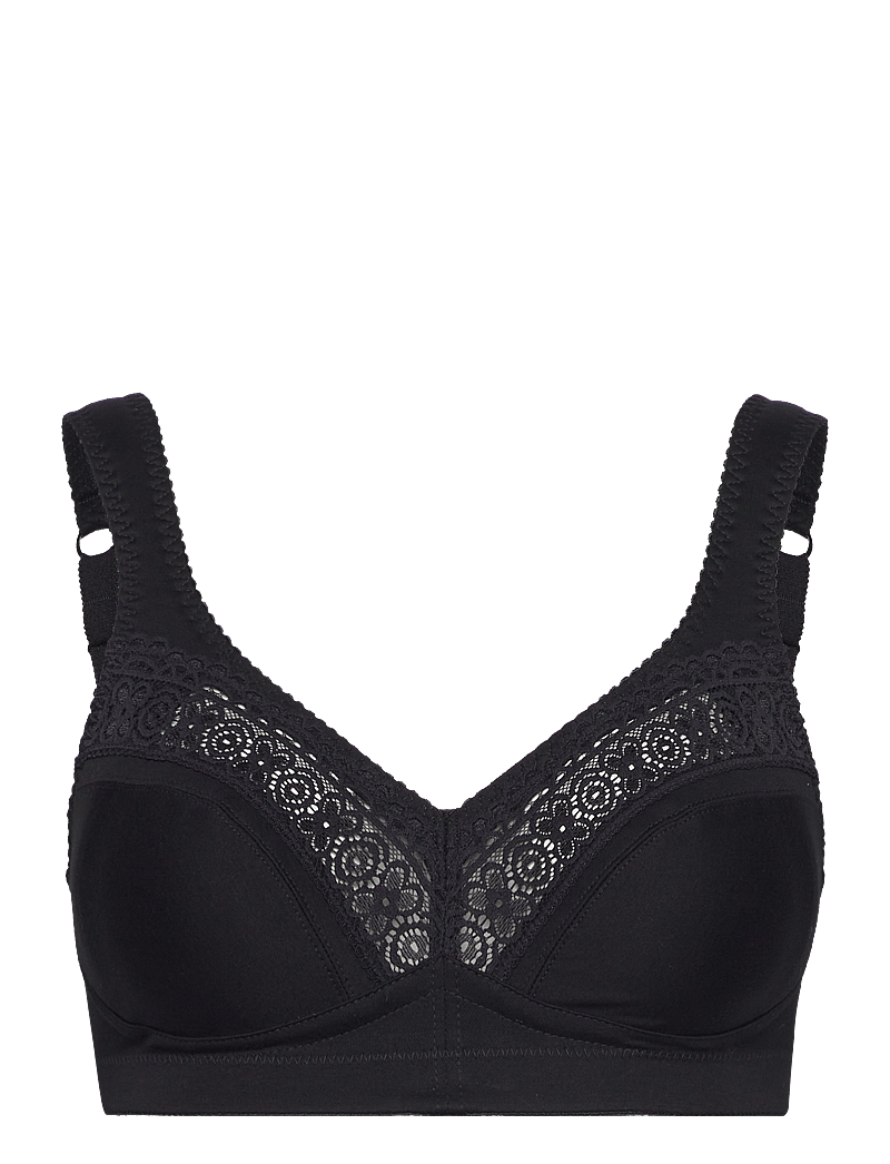 Swegmark - Cotton Star soft bra Black - kaarituettomat rintaliivit - black - 1