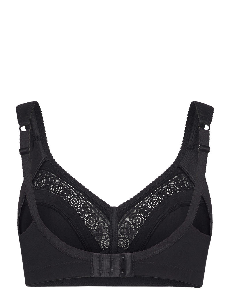 Swegmark - Cotton Star soft bra Black - kaarituettomat rintaliivit - black - 2