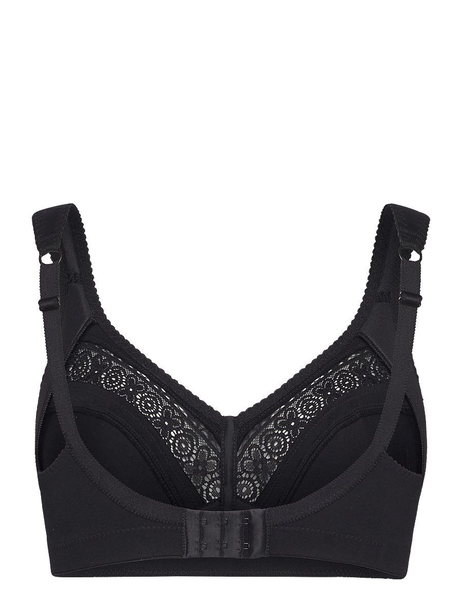 Swegmark - Cotton Star soft bra Black - non wired bras - black - 2