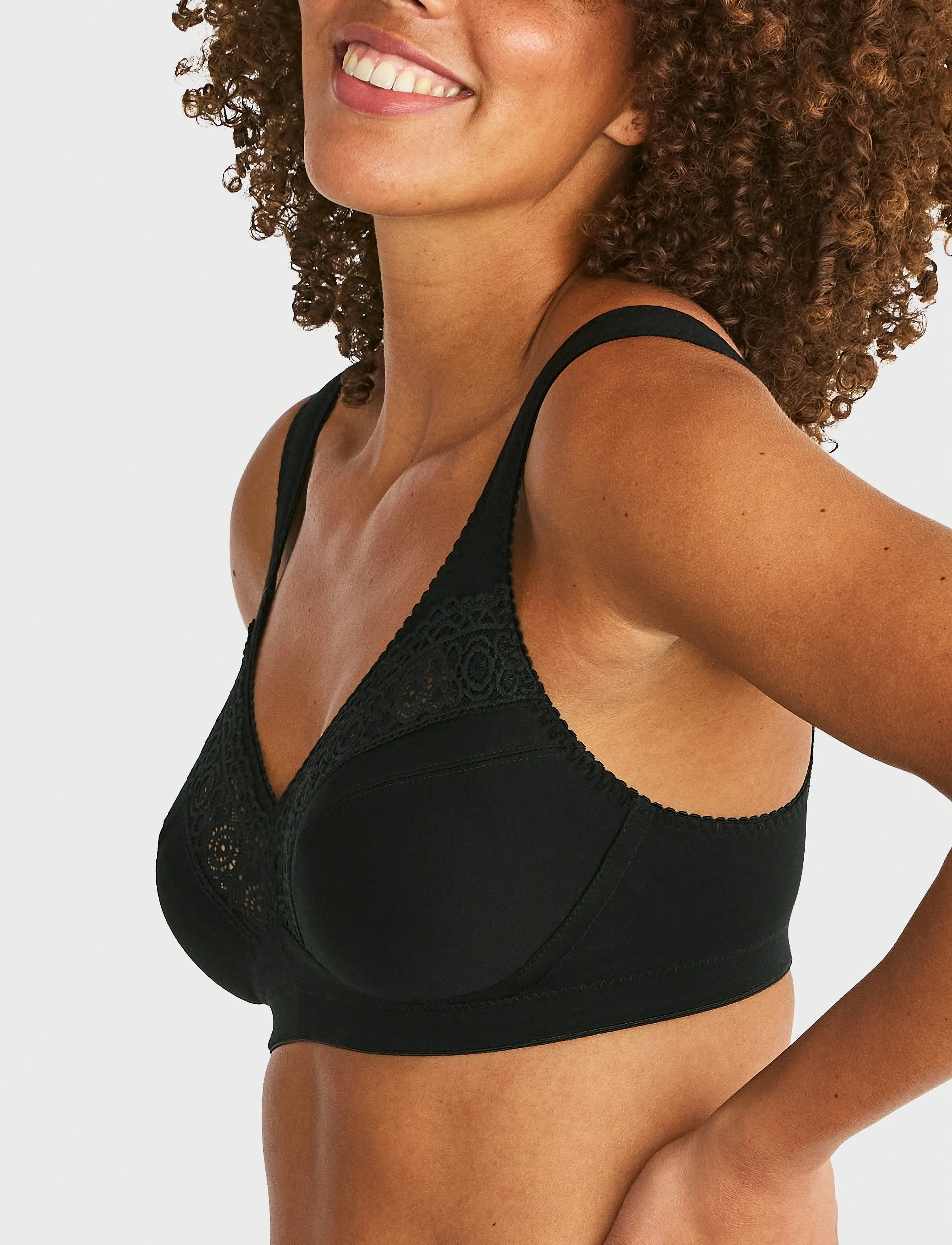 Swegmark Cotton Star Soft Bra Black, Kvinder, Blonde Soft BH, Sort, Str: 90 A