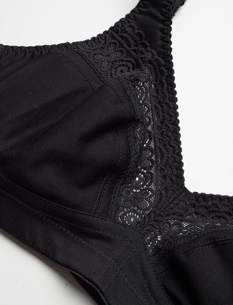 Swegmark - Cotton Star soft bra Black - bygellösa bh:ar - black - 5