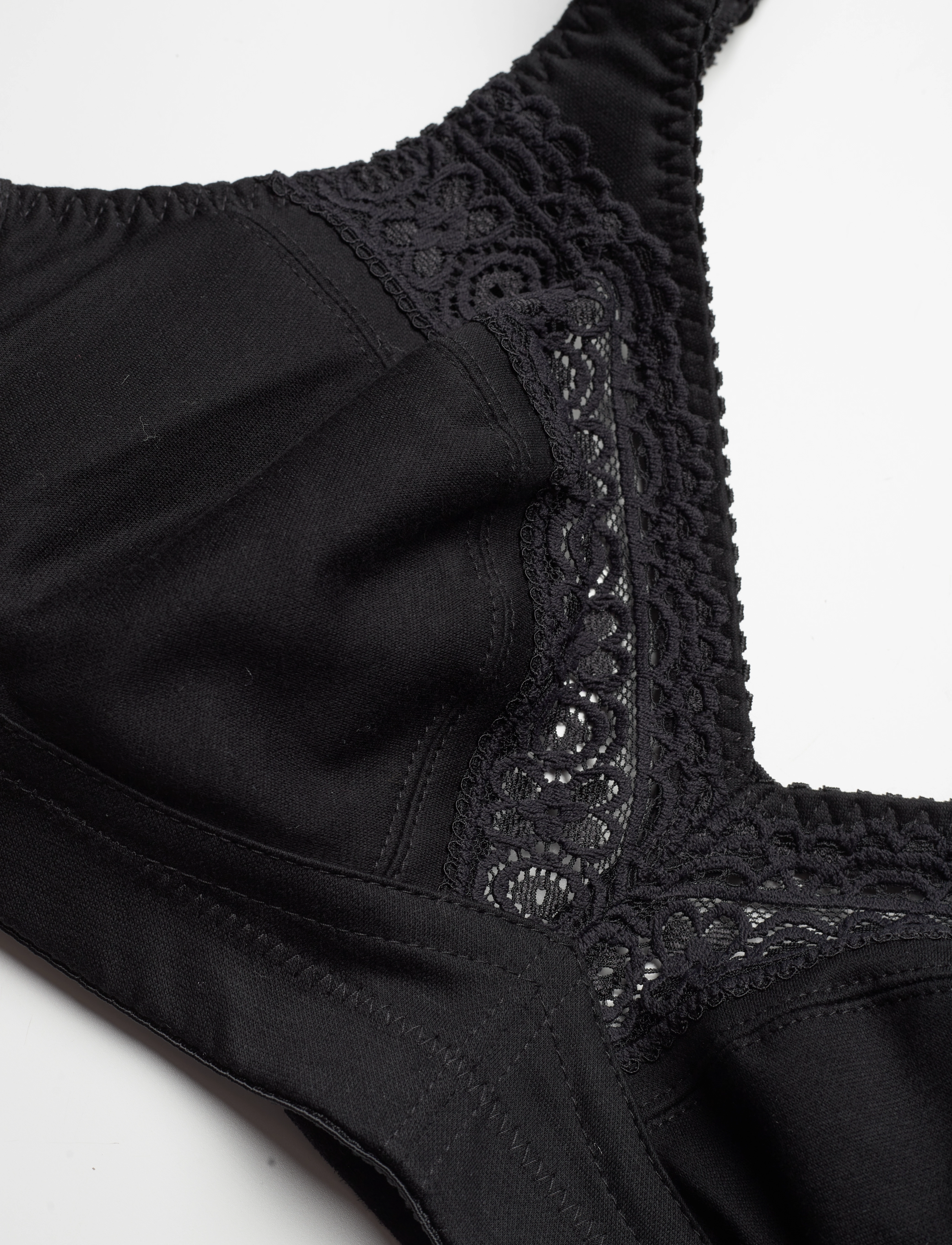 Swegmark - Cotton Star soft bra Black - non wired bras - black - 5