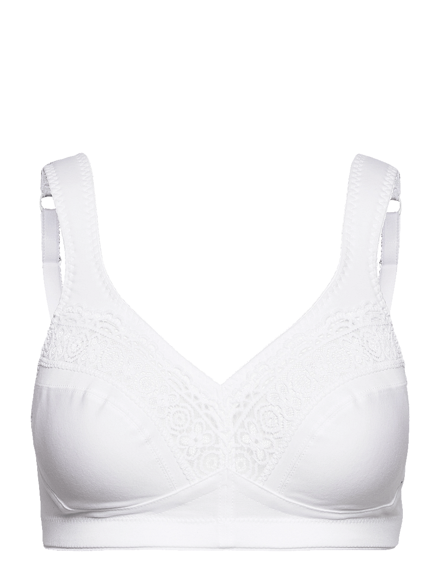 Swegmark - Cotton Star soft bra Black - tugikaarteta rinnahoidjad - white - 1