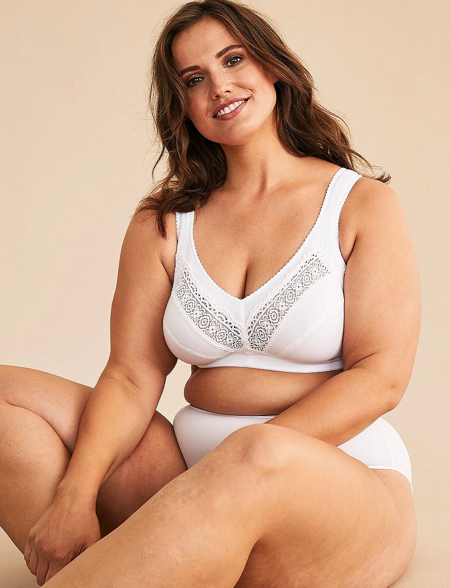 Swegmark - Cotton Star soft bra Black - tugikaarteta rinnahoidjad - white - 5