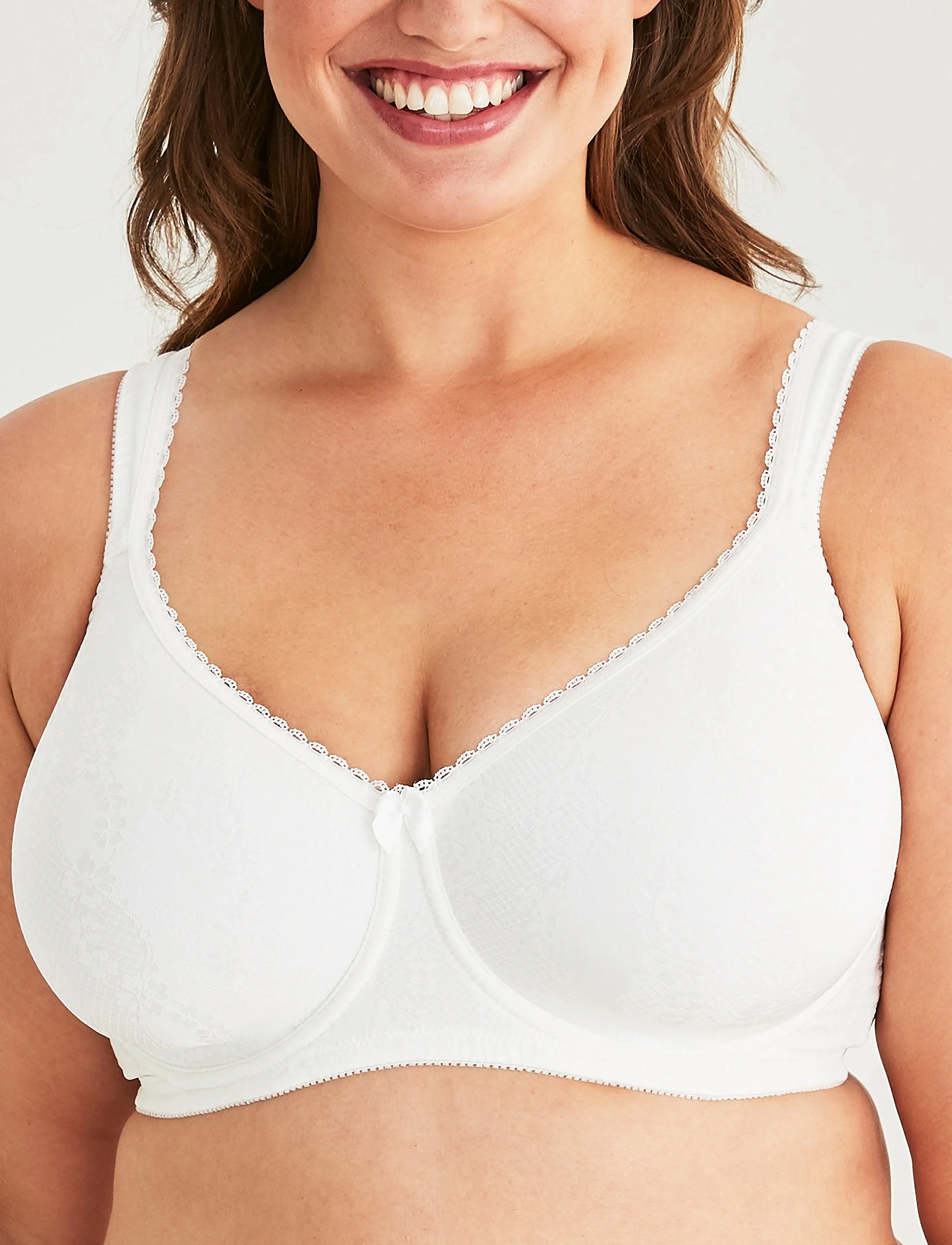 Swegmark Adorable Shape Wire Bra Padded Cups, Damen, Wattierter Bügel BH, Weiß, Gr.90 D