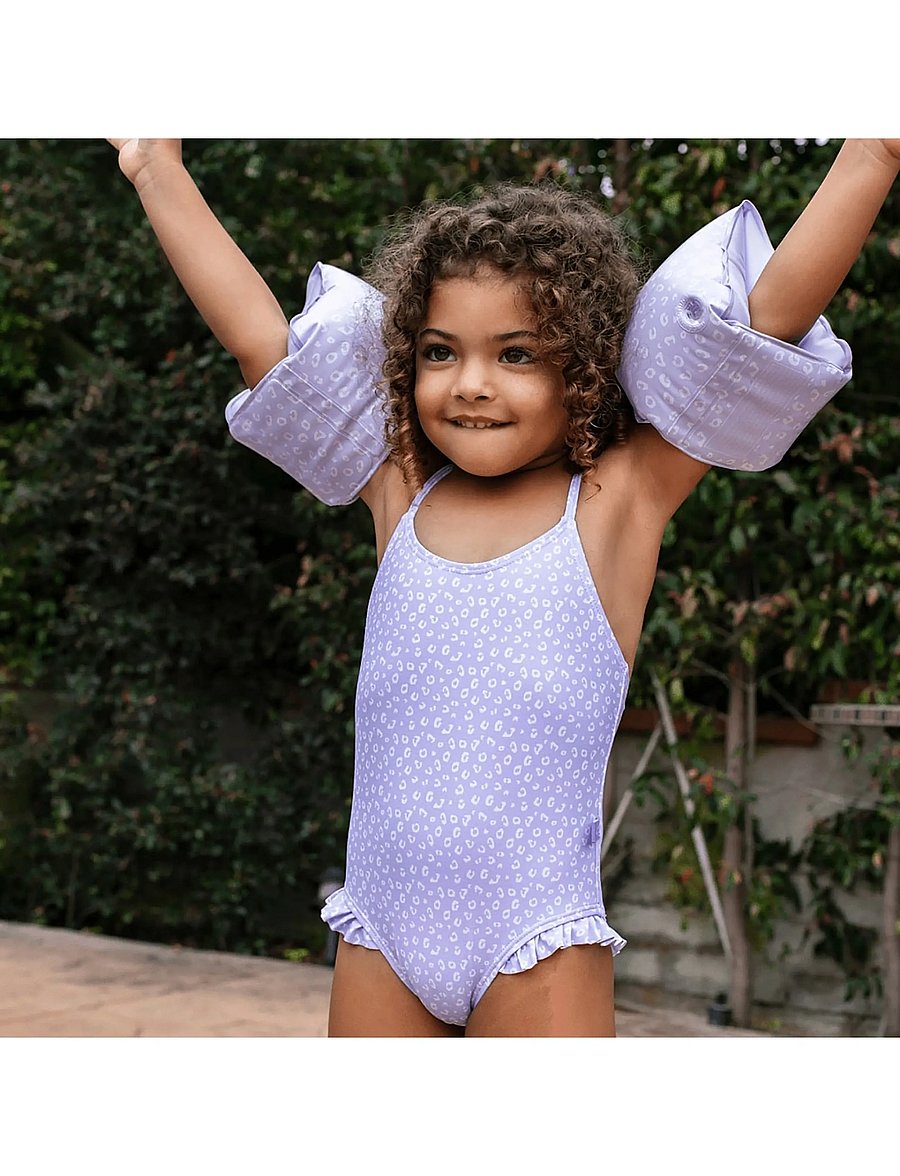 Swim Essentials - Swimming Armbands 2-6 yrs - Lila Leopard - purple - 0