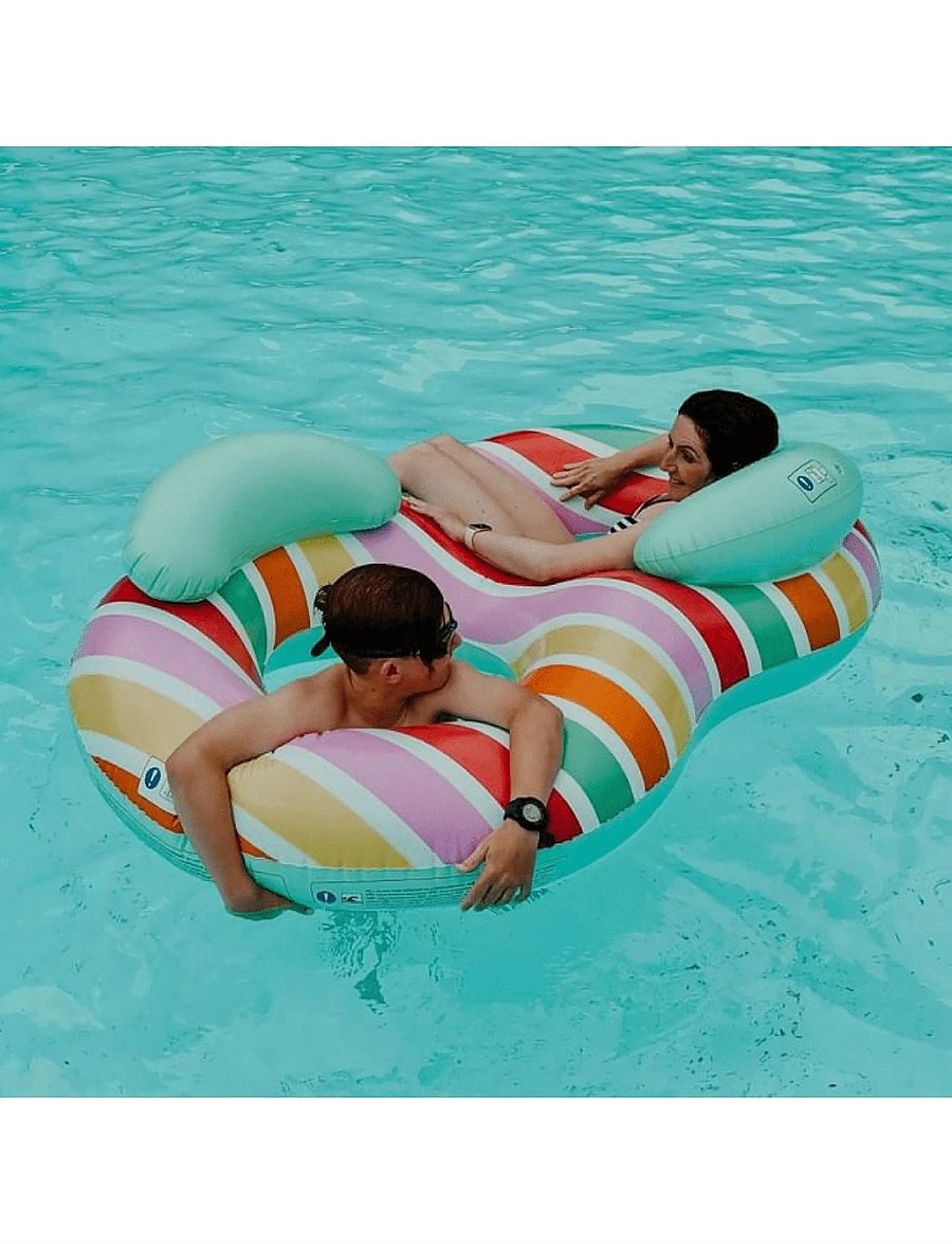 Swim Essentials - Double Swim Ring 160 cm - Colour Rush - schwimmringe & luftmatratzen - multi - 0