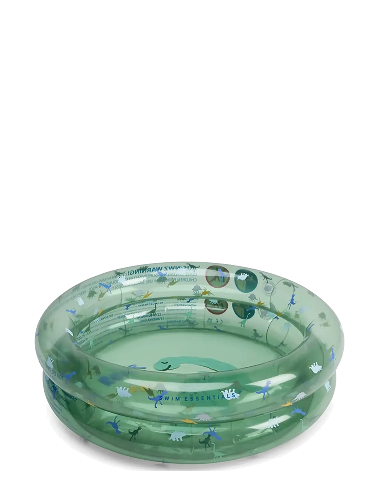 Swim Essentials Paddling Pool 60 cm - Dino Blue-Green - Barnalaugar - GREEN / green