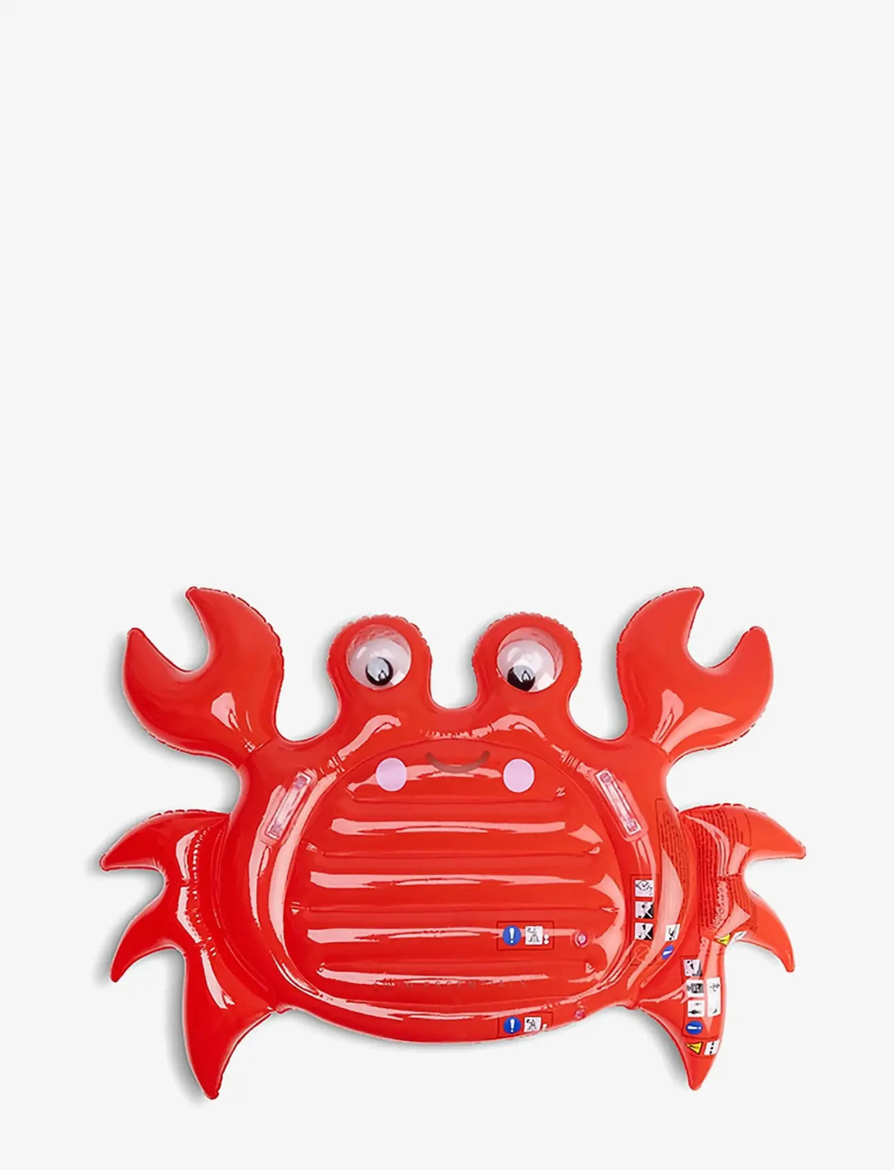 Swim Essentials - Pool Float 140 cm with Handles - Oh Crab - baderinge og bademadrasser - red - 1