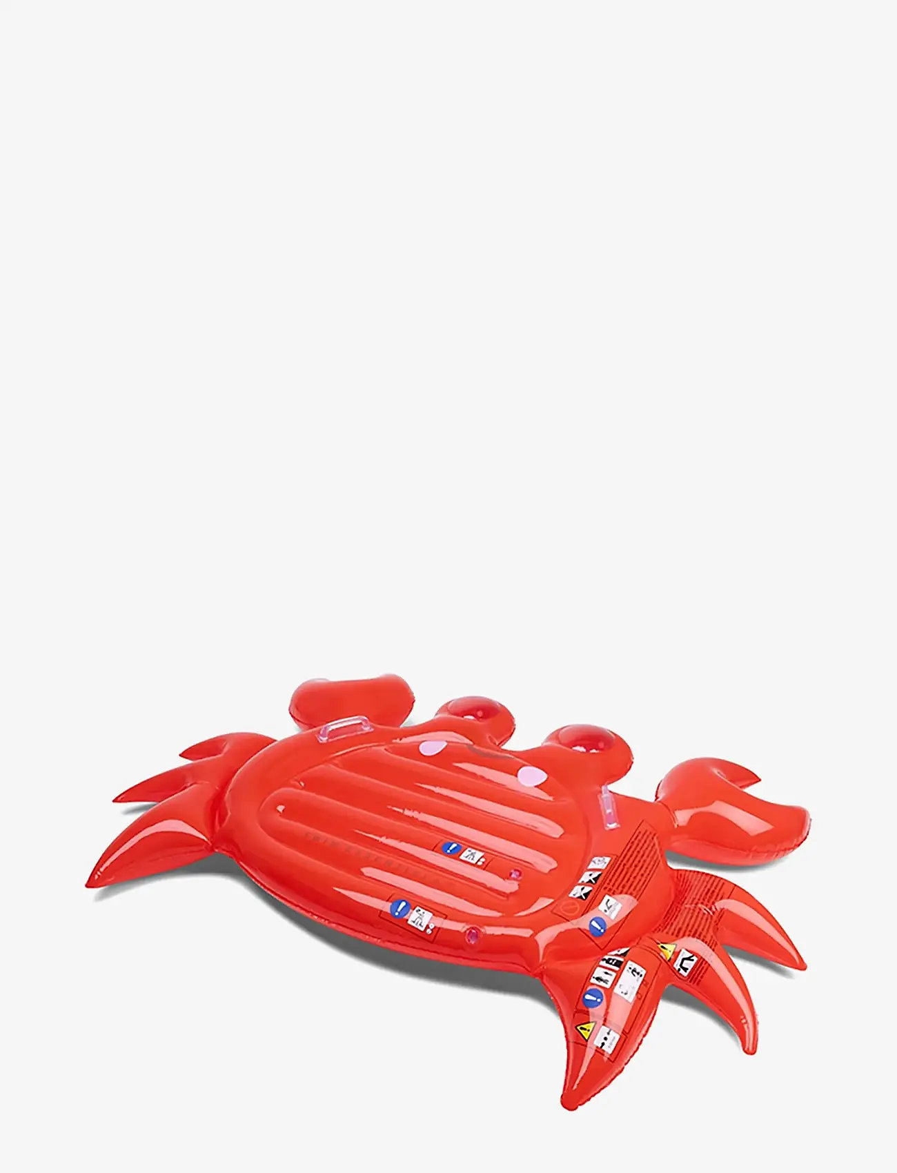 Swim Essentials - Pool Float 140 cm with Handles - Oh Crab - baderinge og bademadrasser - red - 2