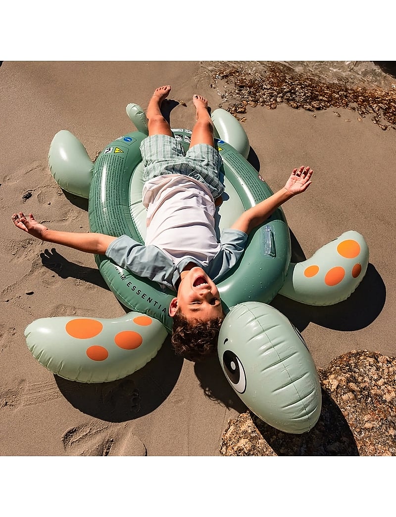 Swim Essentials - Inflatable Ride-on 142 cm - Turtle - vannitamistoolid ja -alused - green - 0