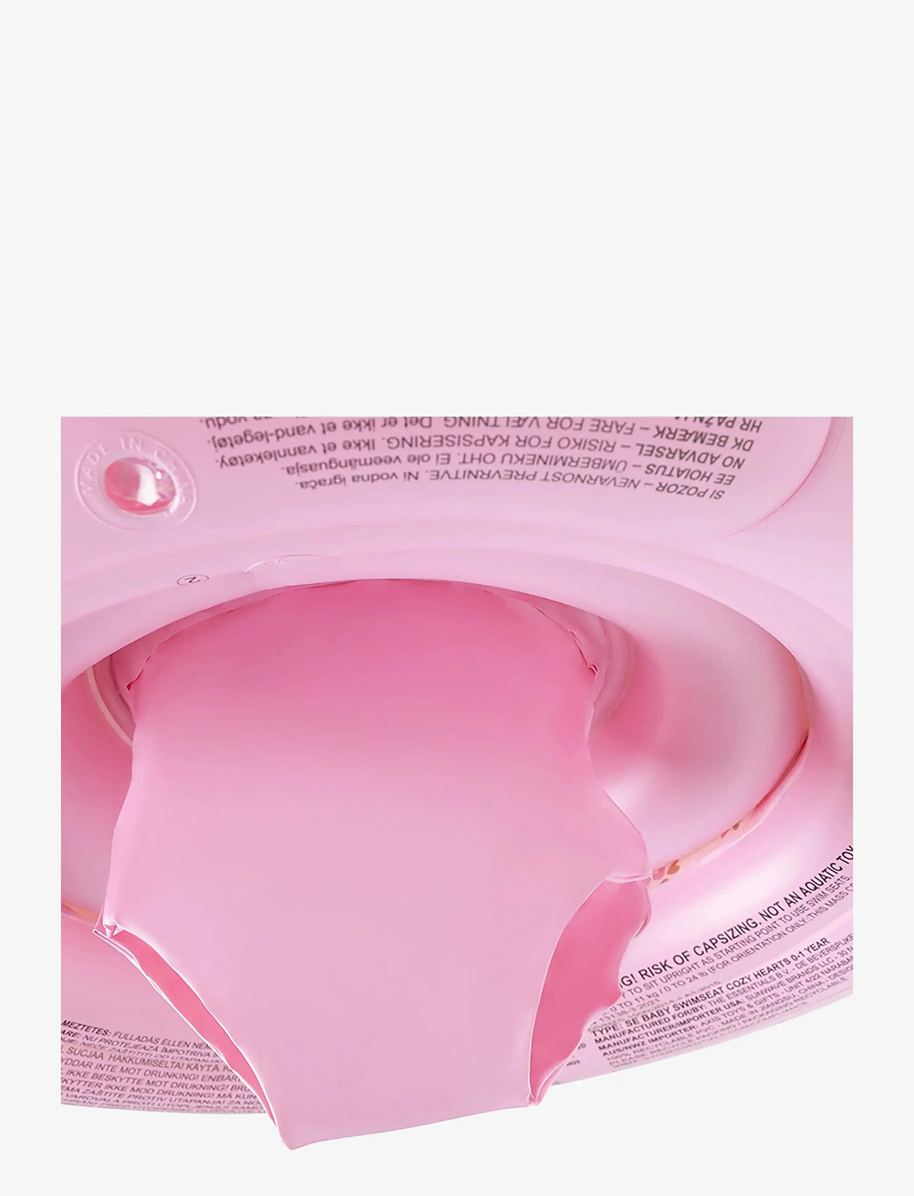 Swim Essentials - Pool Floaty 0-1 yrs - Cozy Hearts - svømmeringe - pink - 1