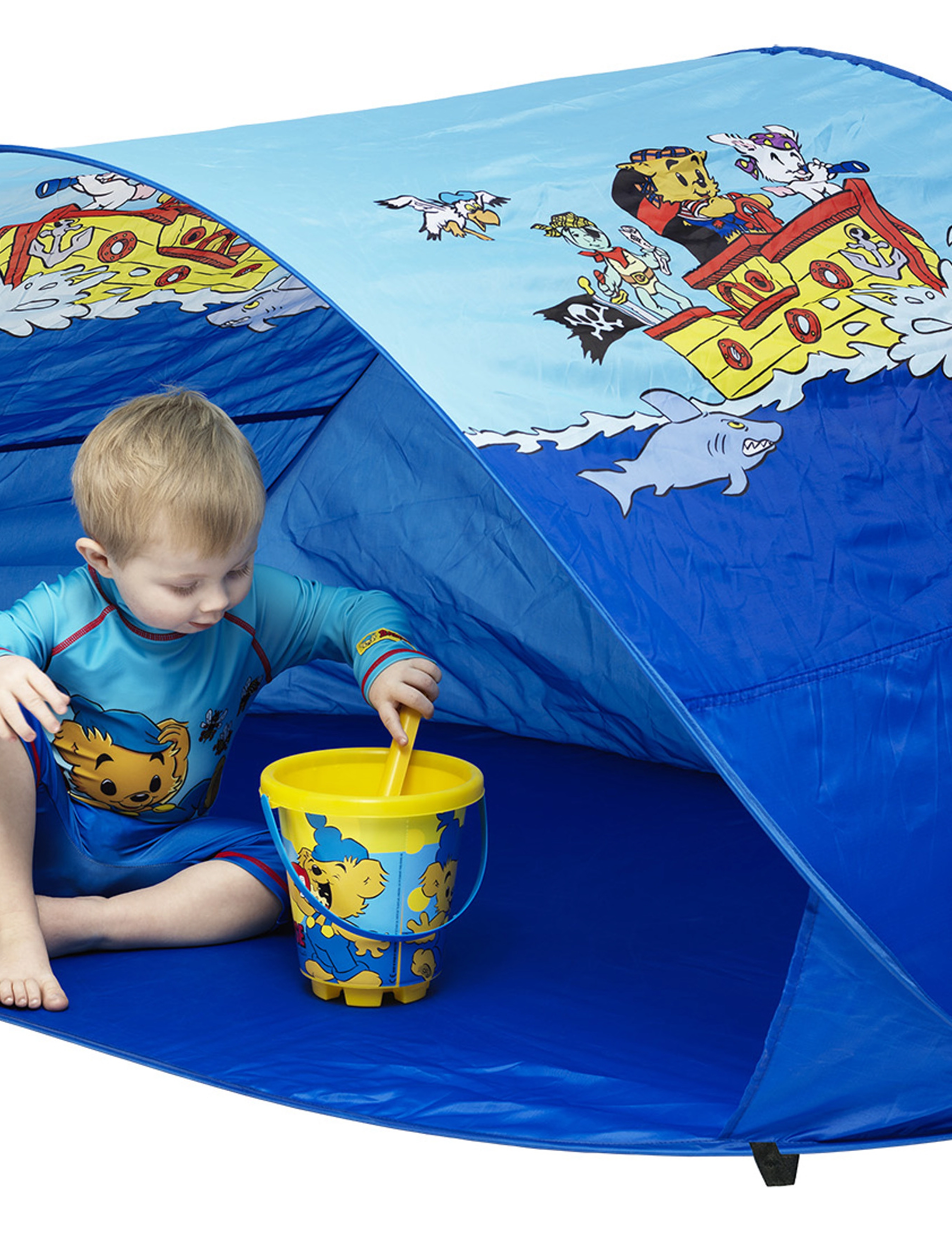 Swimpy Bamse Uv-Tent, One Size, Blue, Outdoor Legetøj > Uv Tent, Børn