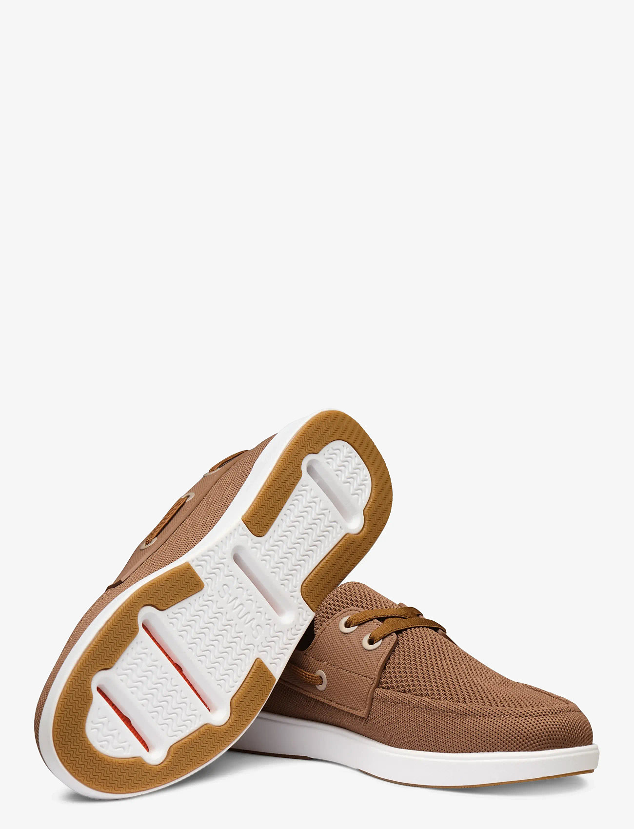Swims - BREEZE BOAT SHOE - cognac/white/gum - 2
