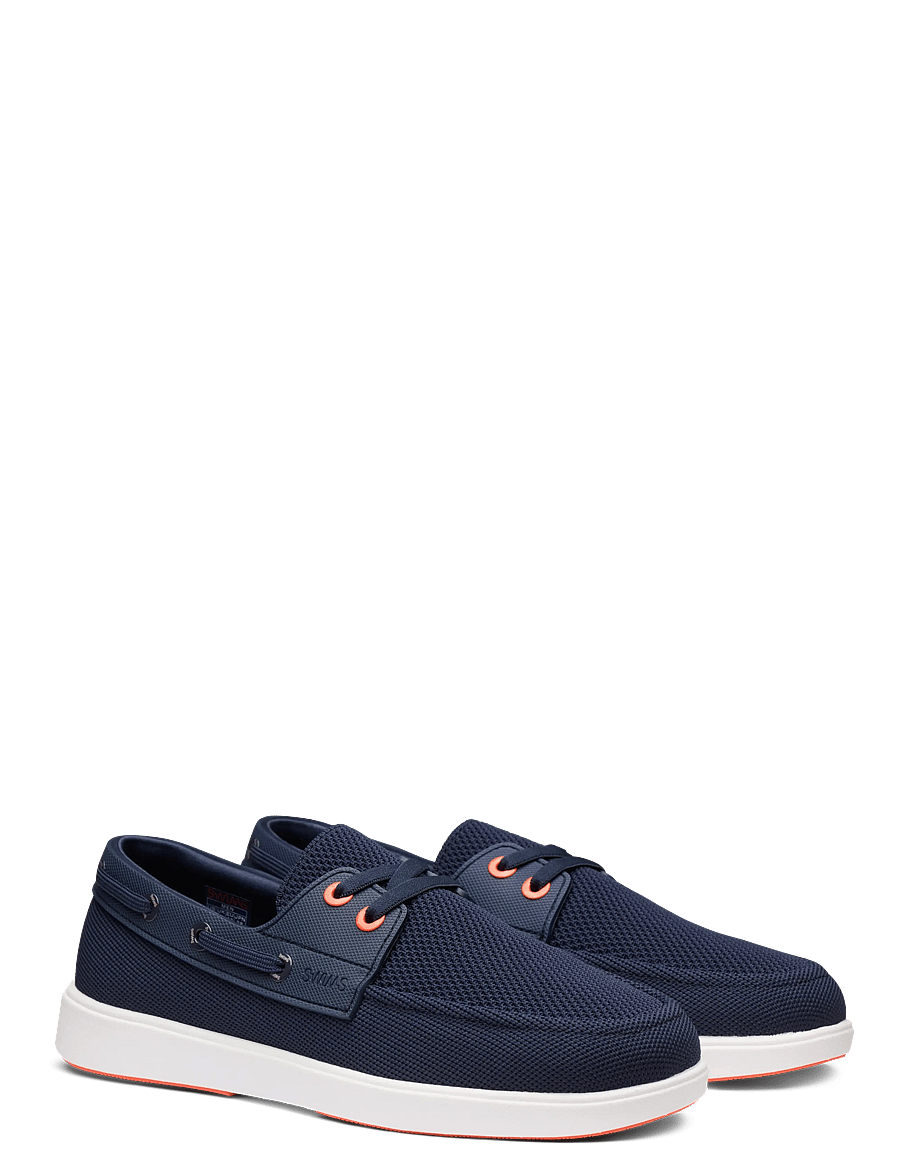 Swims - BREEZE BOAT SHOE - seglarskor - navy/white/orange - 1